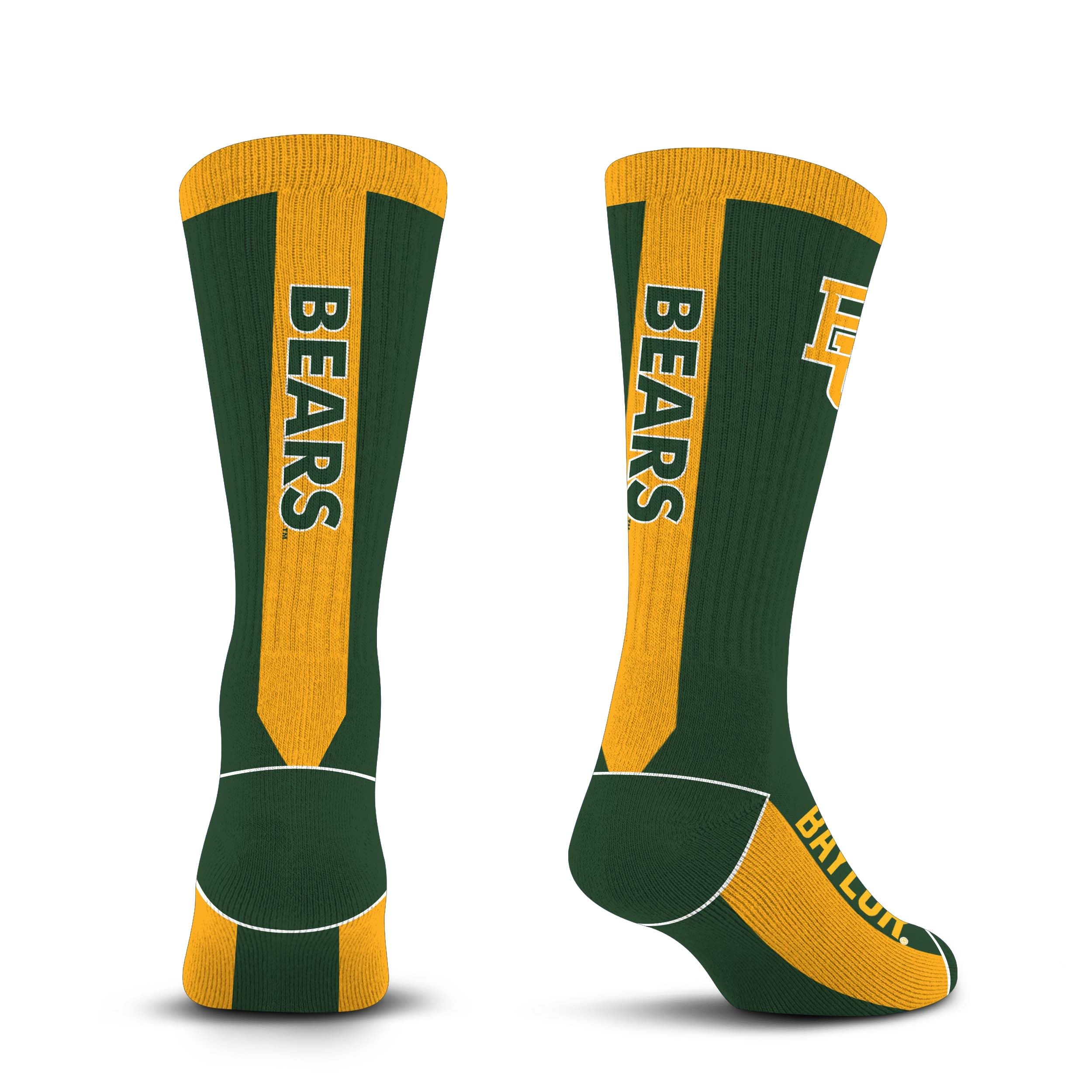 For Bare Feet NCAA BAYLOR BEARS MVP Crew Sock Team Color Large - Sports Gifts, Sports Memorabilia, Sports Collectibles, Fan Shop