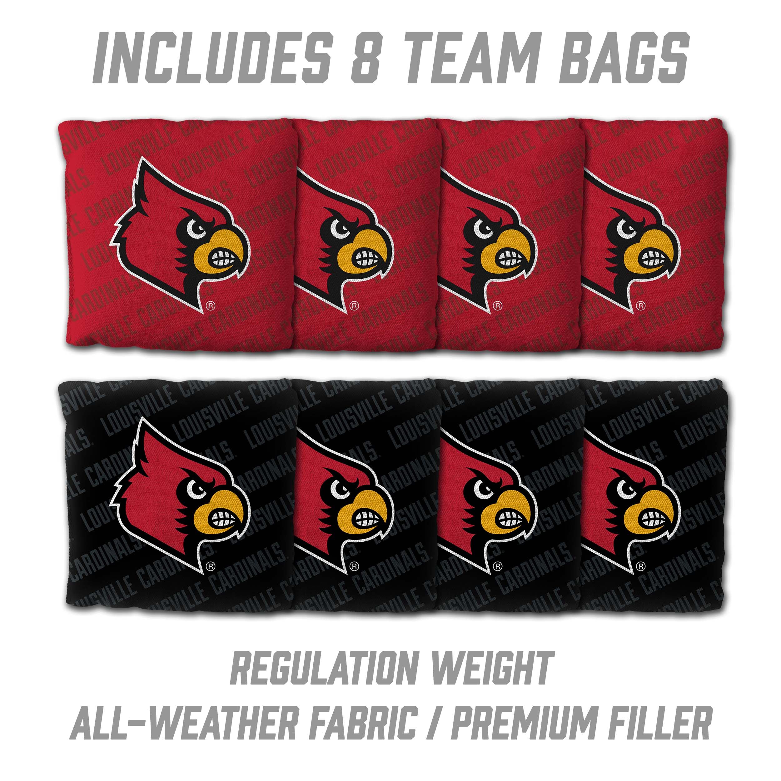YouTheFan NCAA Louisville Cardinals 2’ x 4’ Professional Wood Cornhole Game with Logo Bags - Sports Collectibles, Sports Memorabilia, Sports Fan Shop, Sports Gifts