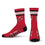 For Bare Feet NHL New Jersey Devils 4 Stripe Deuce Crew Sock Team Color MEDIUM - Sports Gifts, Sports Memorabilia, Sports Collectibles, Fan Shop