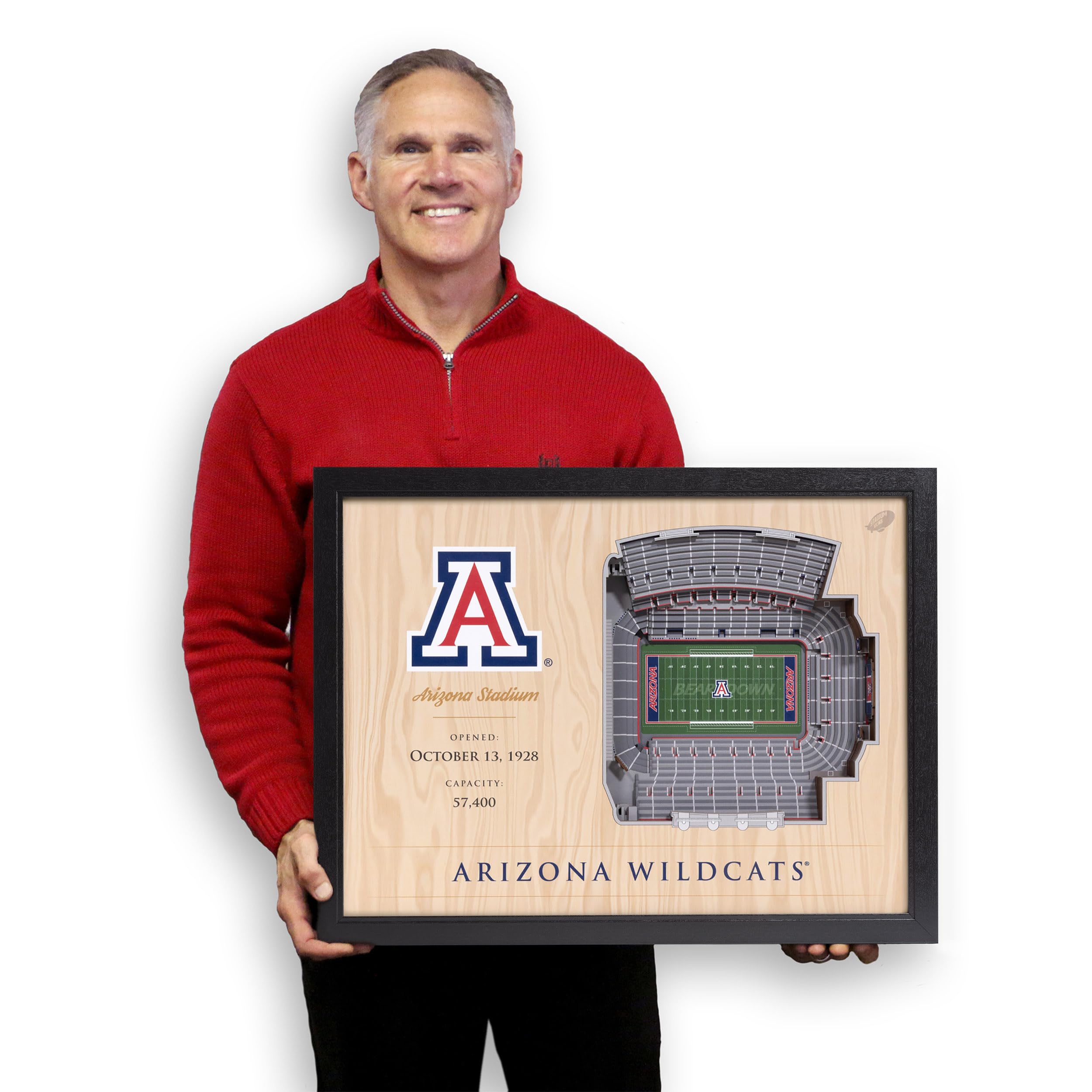 YouTheFan NCAA Arizona Wildcats 25-Layer StadiumViews 3D Wall Art - Sports Collectibles, Sports Memorabilia, Sports Fan Shop, Sports Gifts