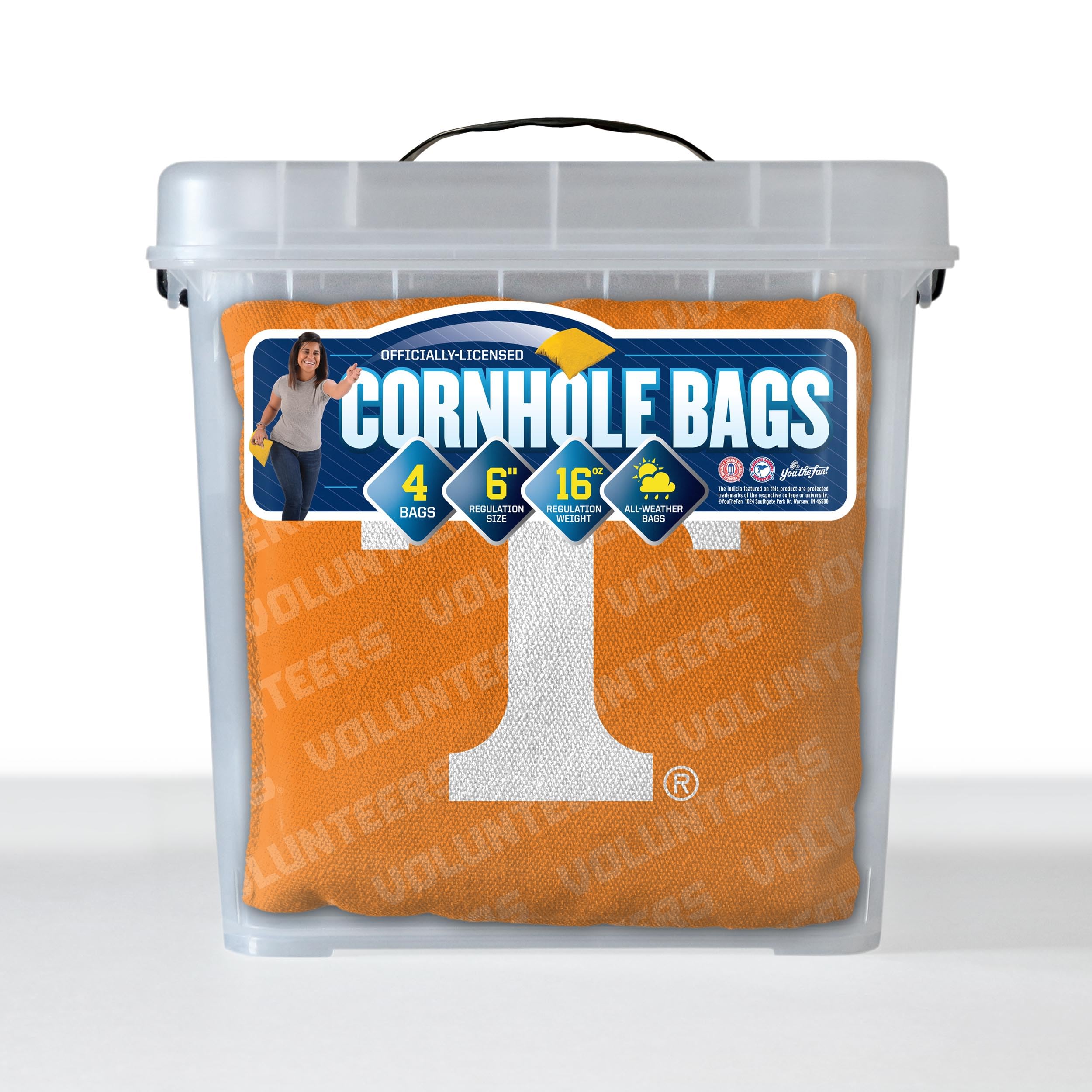 YouTheFan NCAA Tennessee Volunteers Cornhole Bags - 4PK - Orange - Sports Collectibles, Sports Memorabilia, Sports Fan Shop, Sports Gifts