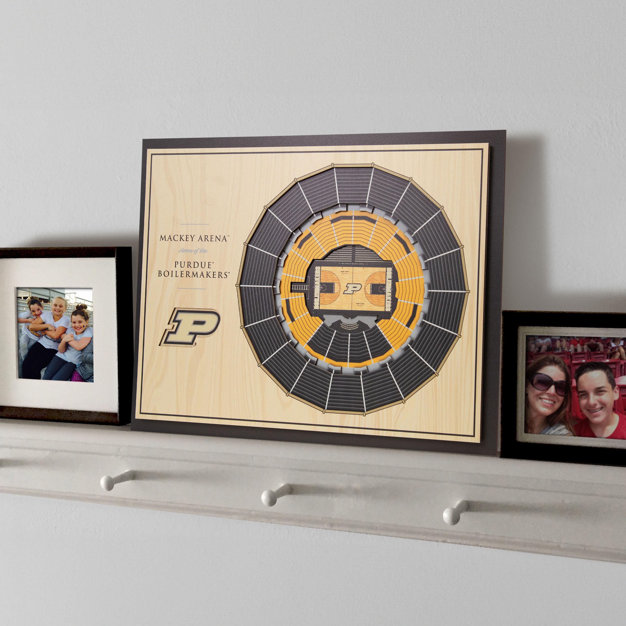 YouTheFan NCAA Purdue Boilermakers BB 5-Layer StadiumView 3D Wall Art - Mackey Arena, 13.00" x 17.00" - Sports Collectibles, Sports Memorabilia, Sports Fan Shop, Sports Gifts