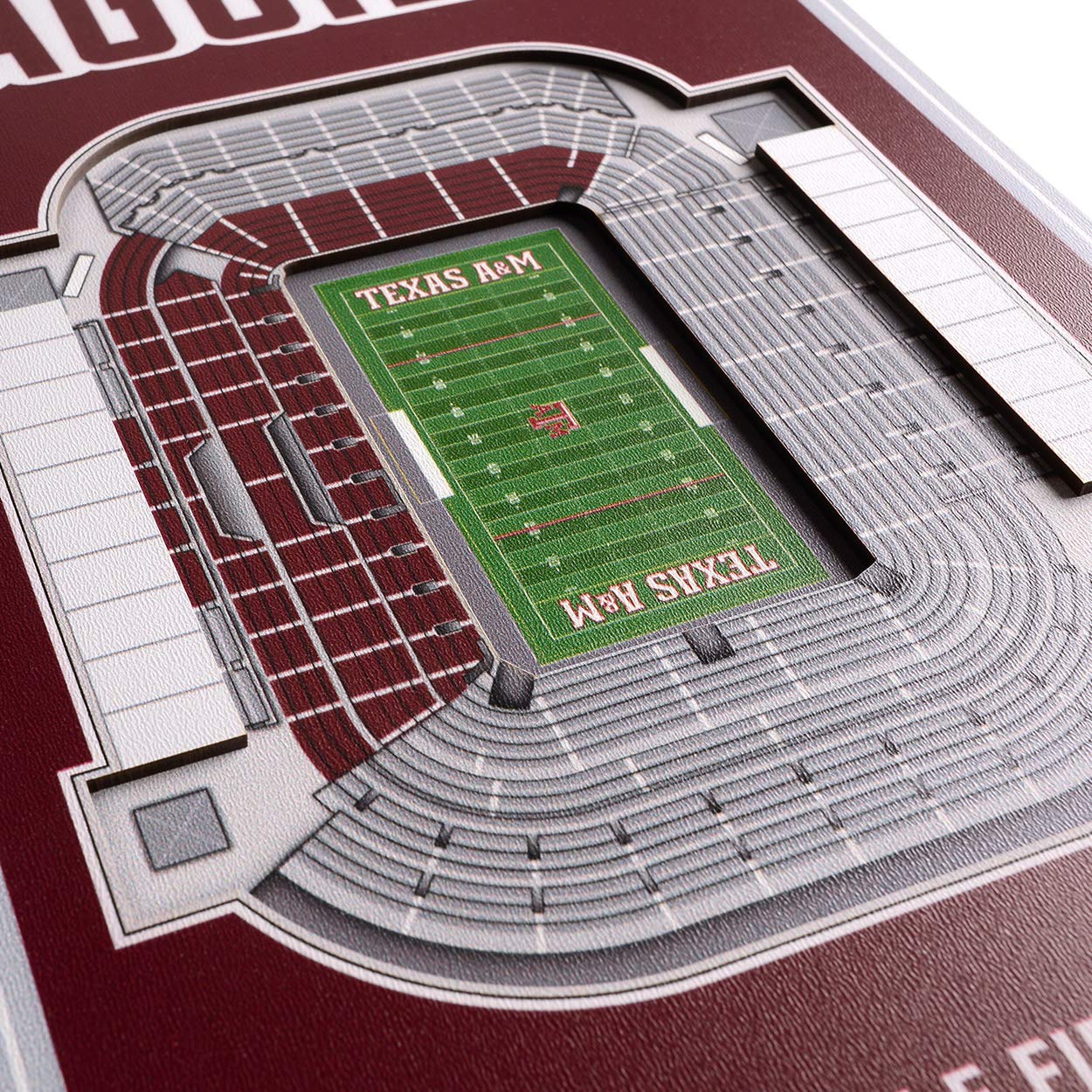 YouTheFan NCAA Texas A&M Aggies 3D Stadium 8x32 Banner - Kyle Field - Sports Collectibles, Sports Memorabilia, Sports Fan Shop, Sports Gifts