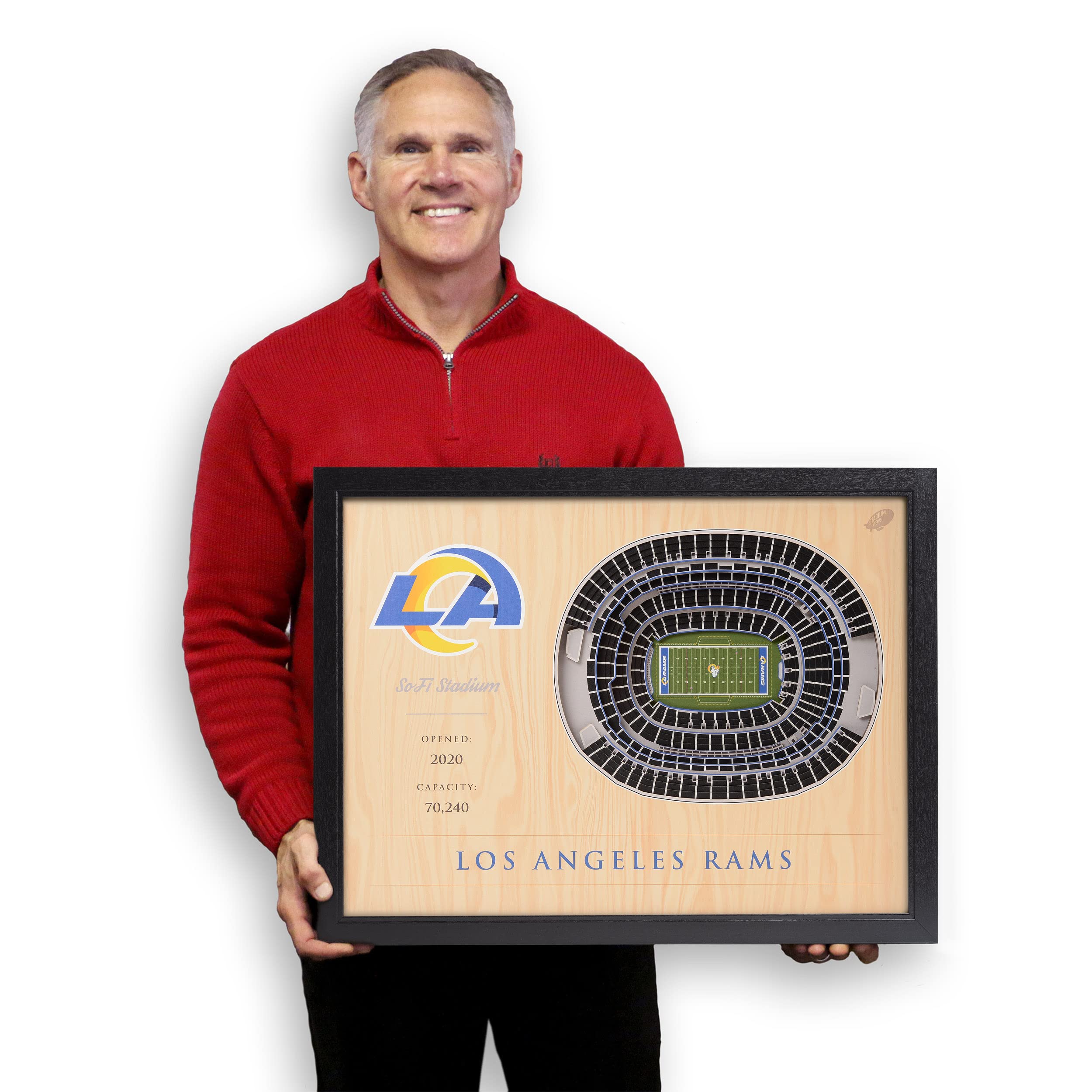 NFL Los Angeles Rams 25-Layer Stadiumviews 3D Wall Art - Sports Collectibles, Sports Memorabilia, Sports Fan Shop, Sports Gifts