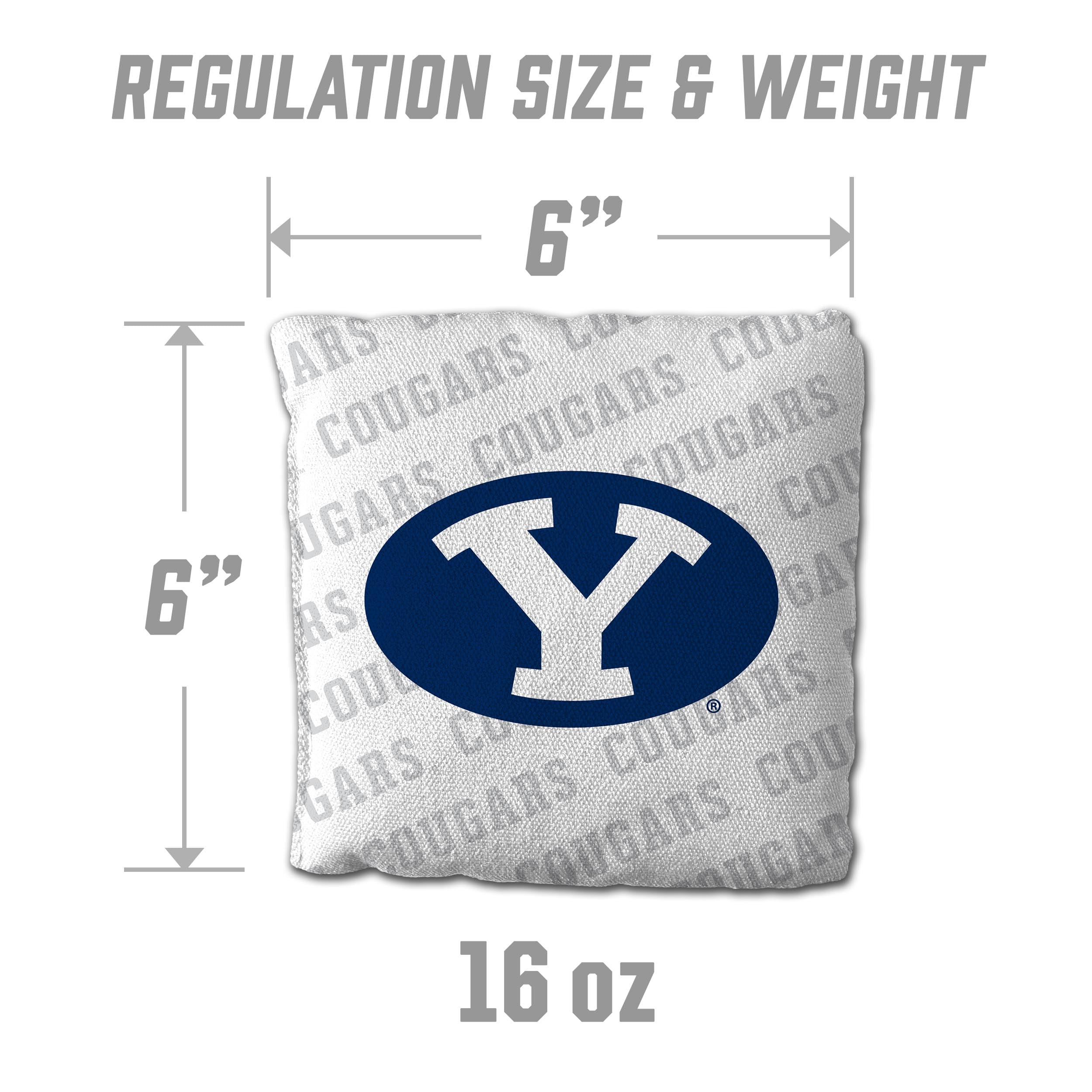 YouTheFan NCAA BYU Cougars Cornhole Bags - 4PK - White - Sports Collectibles, Sports Memorabilia, Sports Fan Shop, Sports Gifts