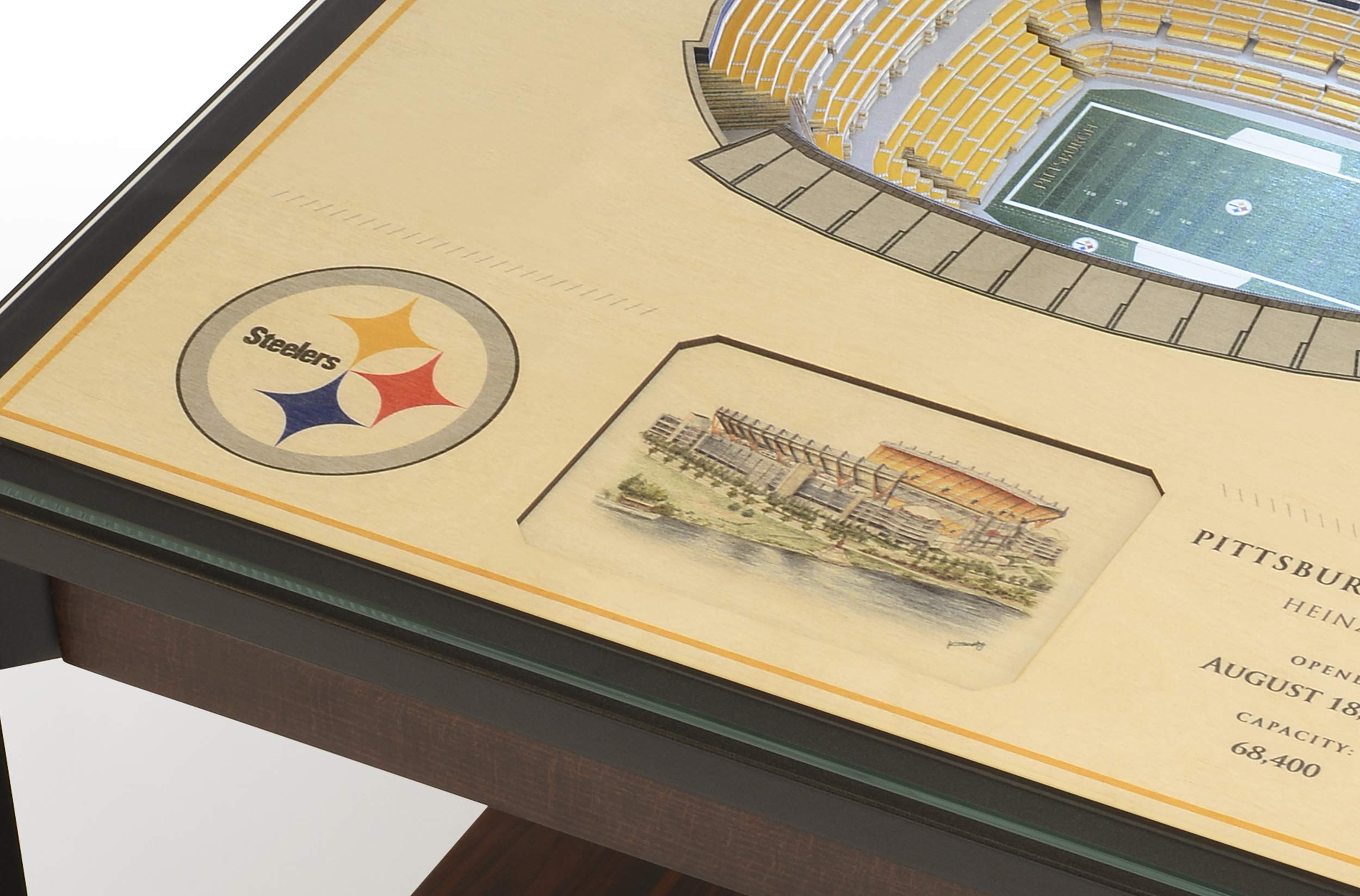 YouTheFan NFL Pittsburgh Steelers 25-Layer StadiumView Lighted End Table - Sports Collectibles, Sports Memorabilia, Sports Fan Shop, Sports Gifts
