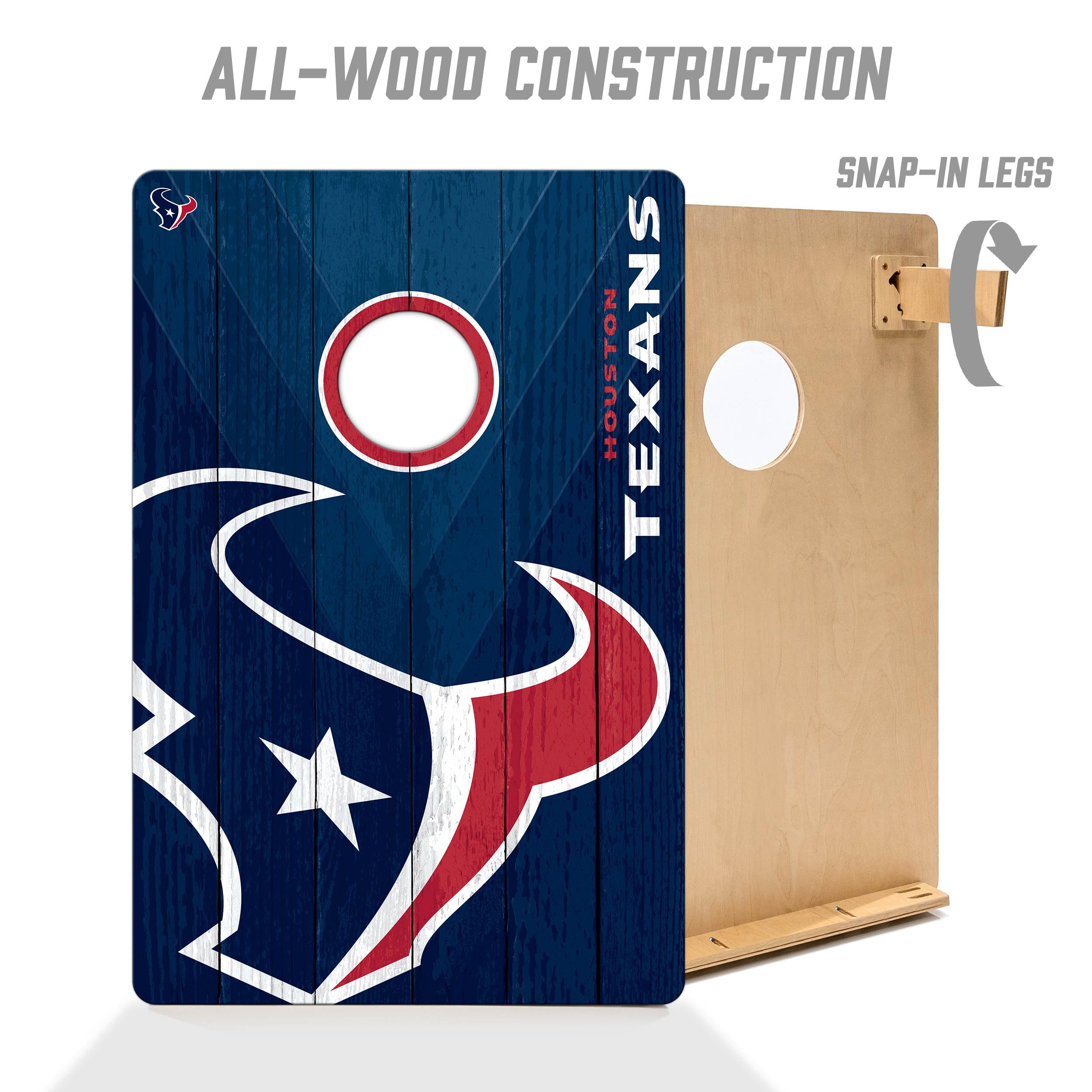 YouTheFan NFL Houston Texans 2’ x 3’ Wood Cornhole Game with Logo Bags - Sports Collectibles, Sports Memorabilia, Sports Fan Shop, Sports Gifts