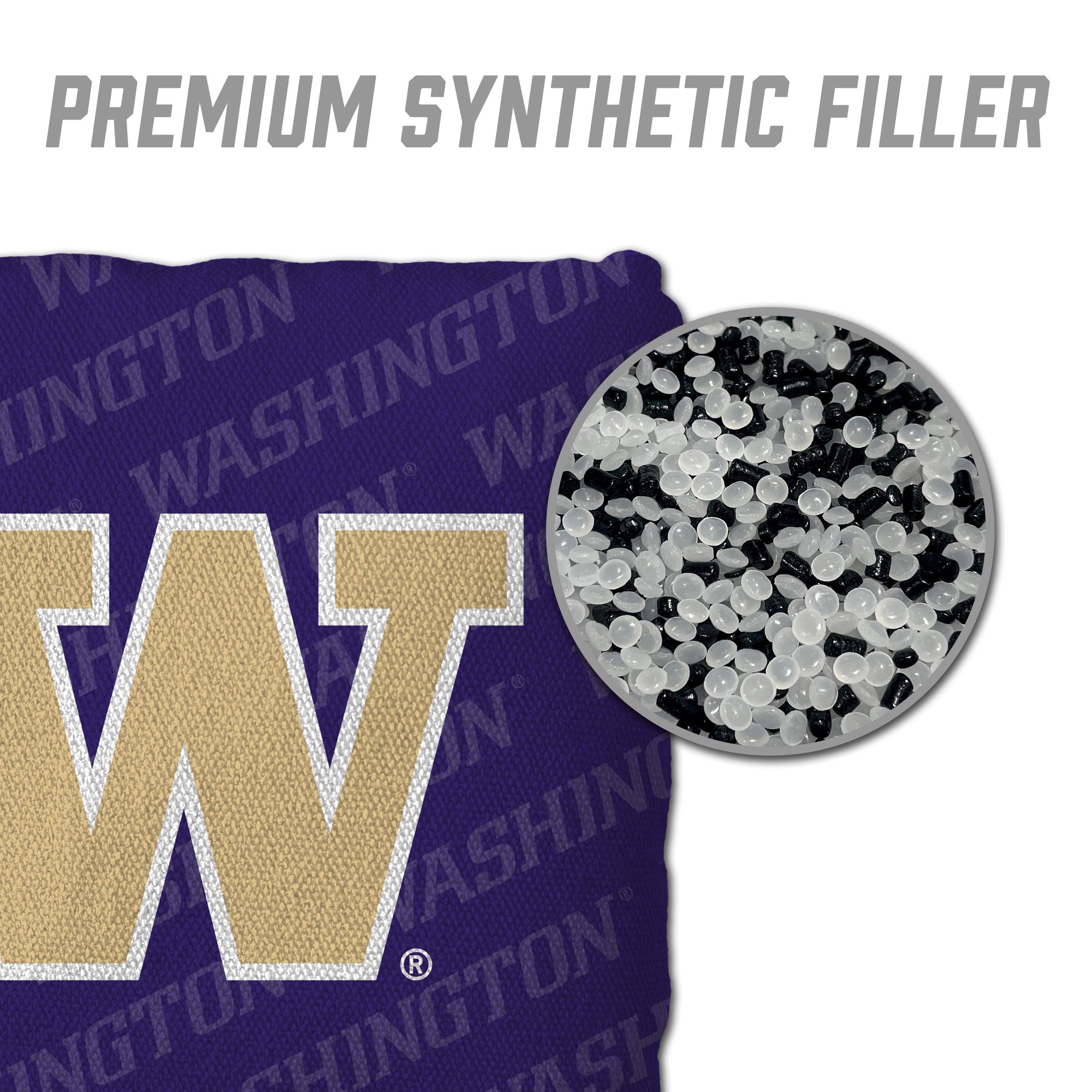 YouTheFan NCAA Washington Huskies Cornhole Bags - 4PK - Purple - Sports Collectibles, Sports Memorabilia, Sports Fan Shop, Sports Gifts