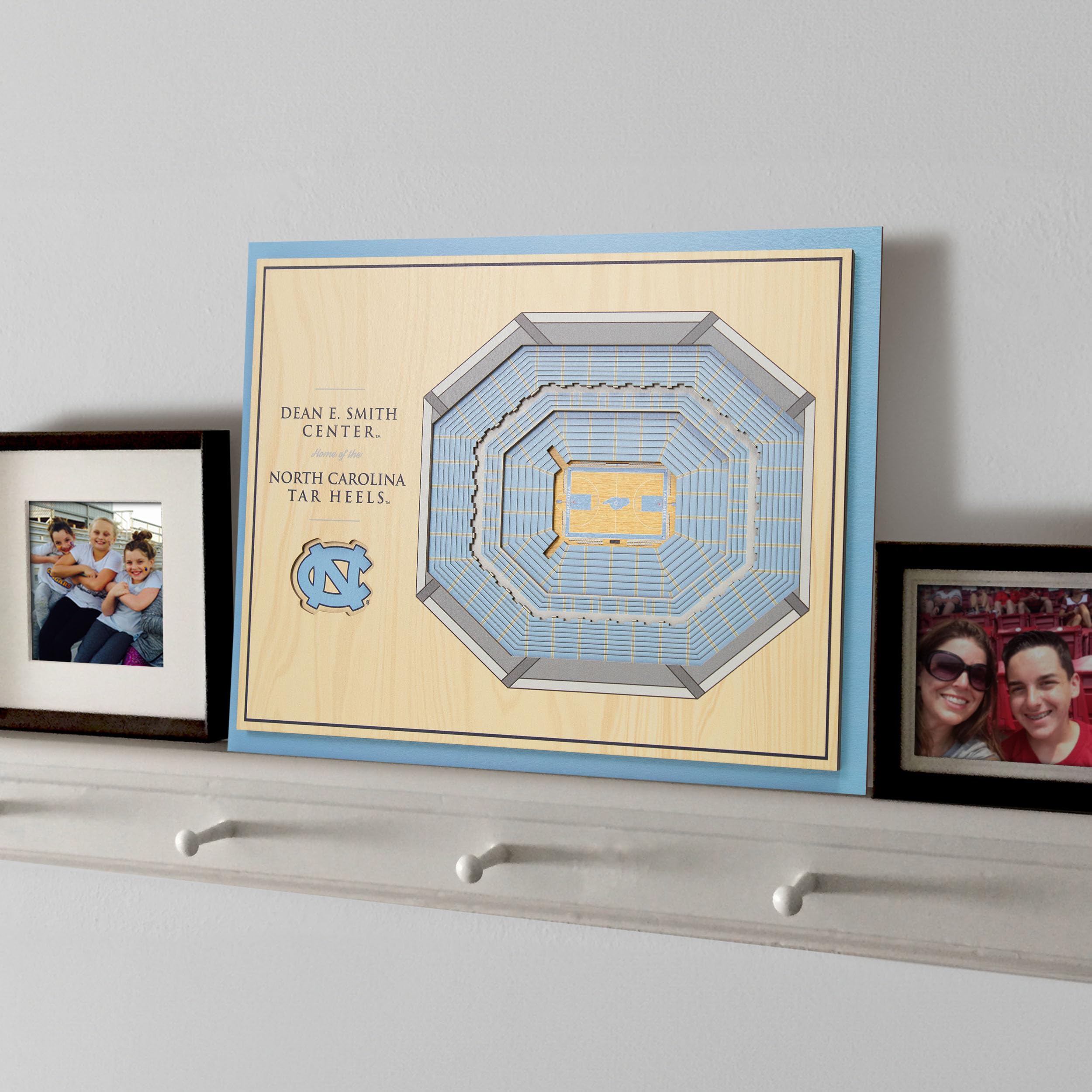 YouTheFan NCAA North Carolina Tar Heels 5-Layer StadiumView 3D Wall Art - Dean E. Smith Center - Sports Collectibles, Sports Memorabilia, Sports Fan Shop, Sports Gifts