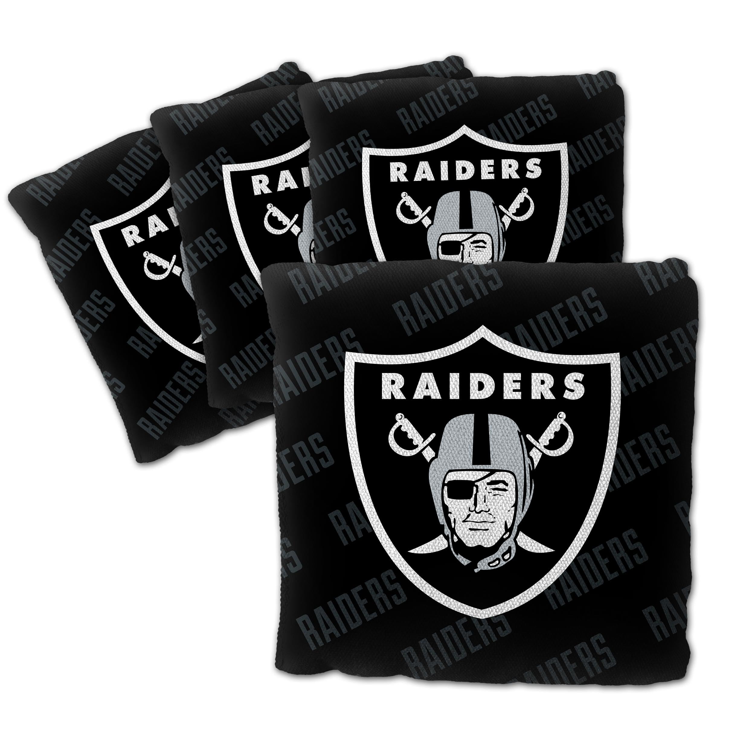 YouTheFan NFL Las Vegas Raiders Cornhole Bags - 4PK - Black - Sports Collectibles, Sports Memorabilia, Sports Fan Shop, Sports Gifts