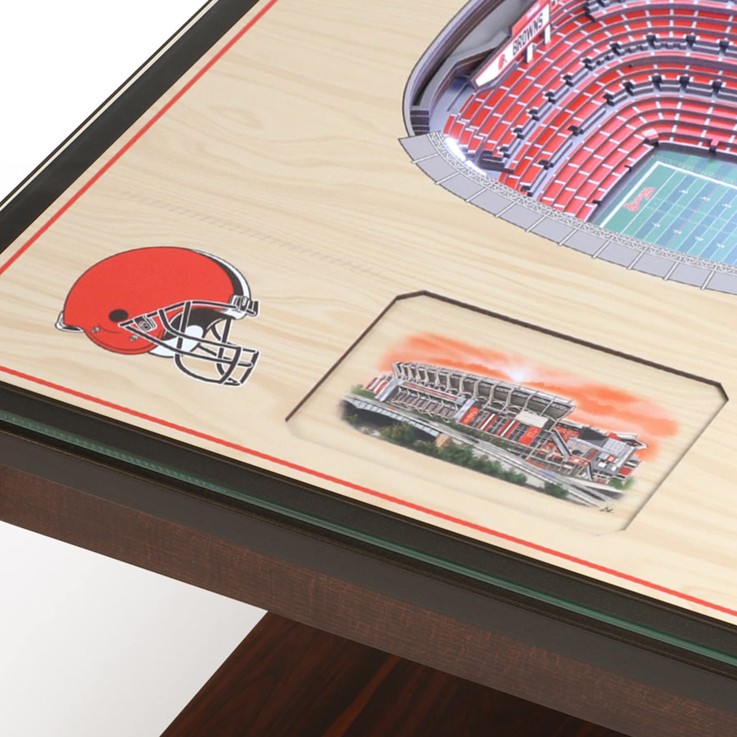 YouTheFan NFL Cleveland Browns 25-Layer StadiumViews Lighted End Table - FirstEnergy Stadium - Sports Collectibles, Sports Memorabilia, Sports Fan Shop, Sports Gifts