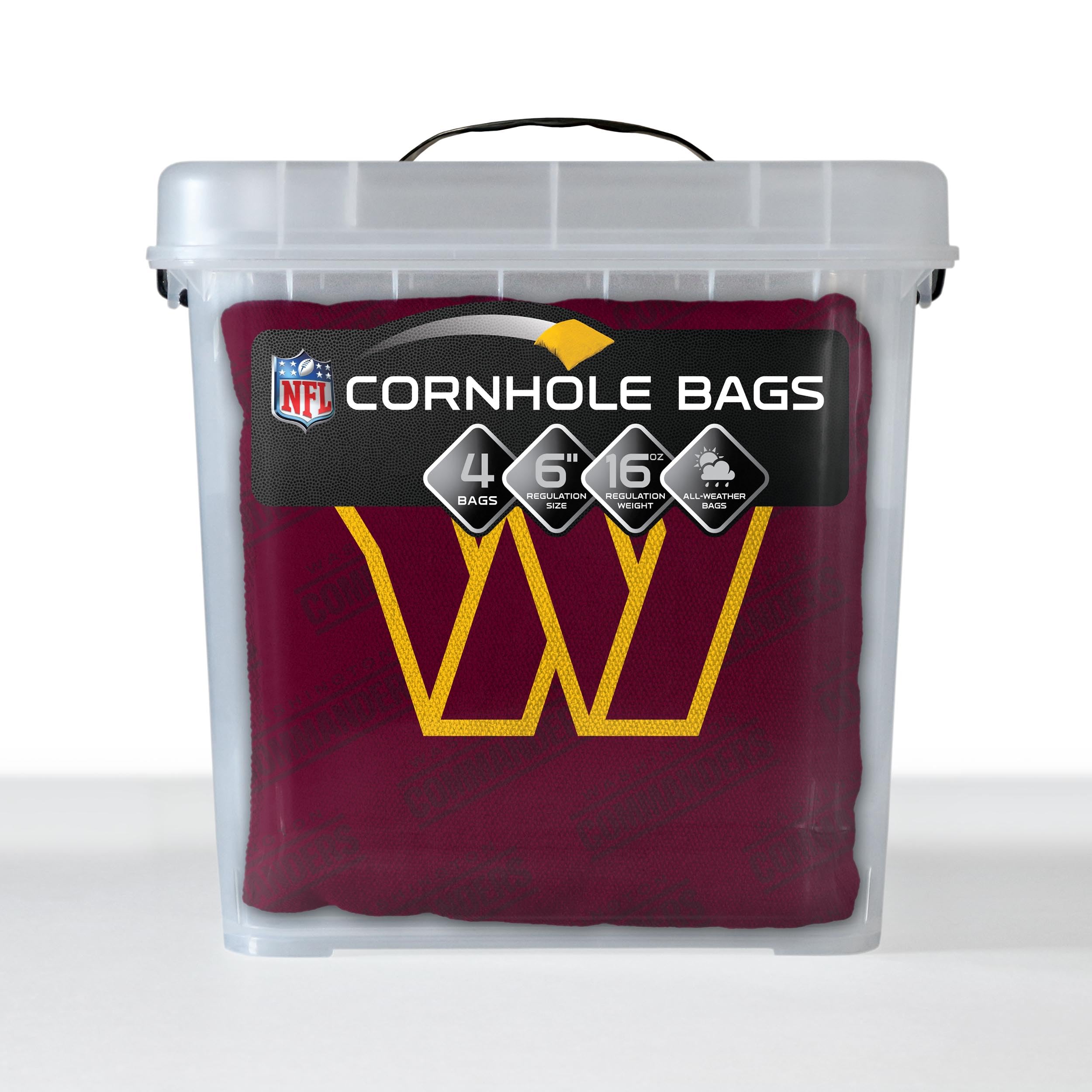 YouTheFan NFL Washington Commanders Cornhole Bags - 4PK - Maroon - Sports Collectibles, Sports Memorabilia, Sports Fan Shop, Sports Gifts