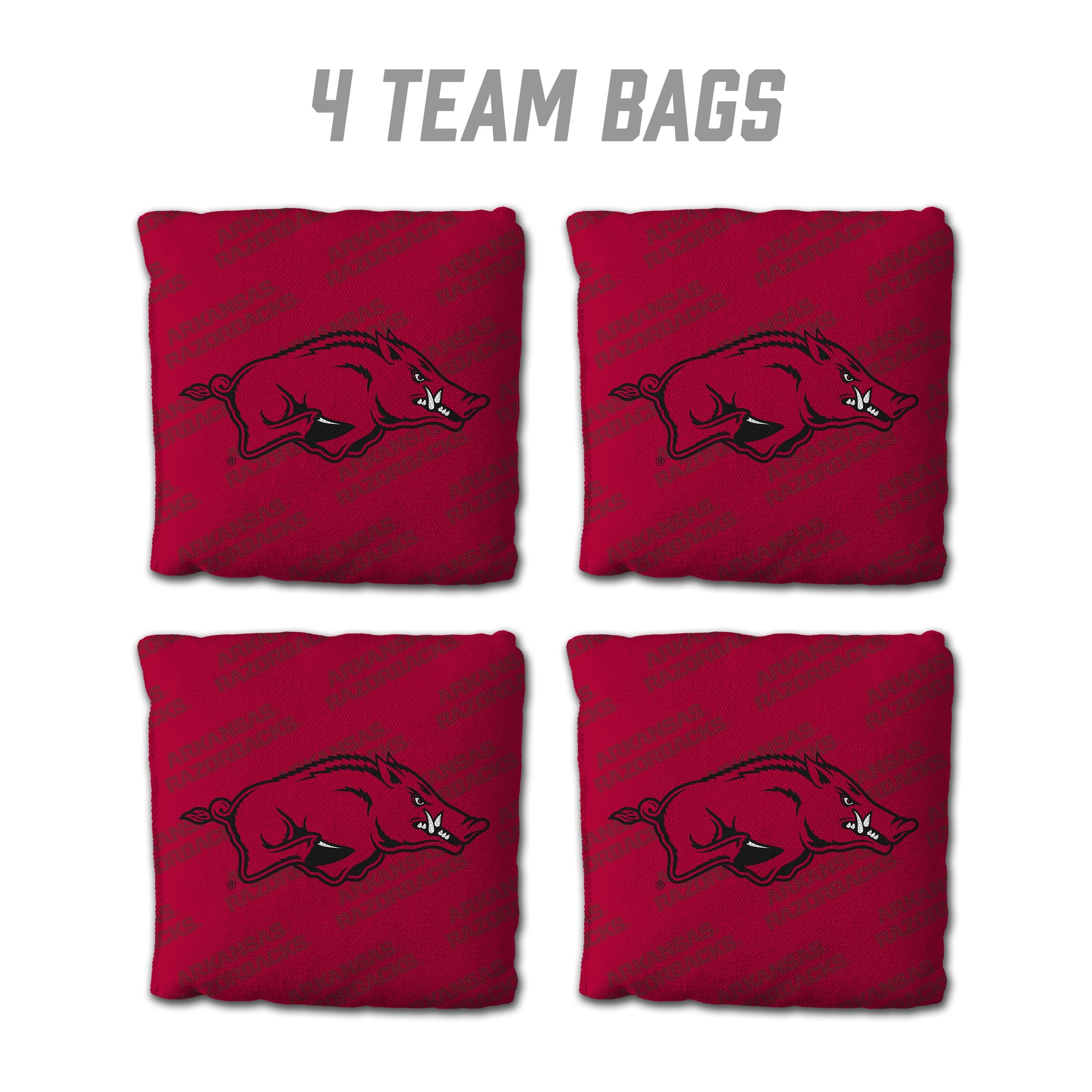 YouTheFan NCAA Arkansas Razorbacks Cornhole Bags - 4PK - Red - Sports Collectibles, Sports Memorabilia, Sports Fan Shop, Sports Gifts