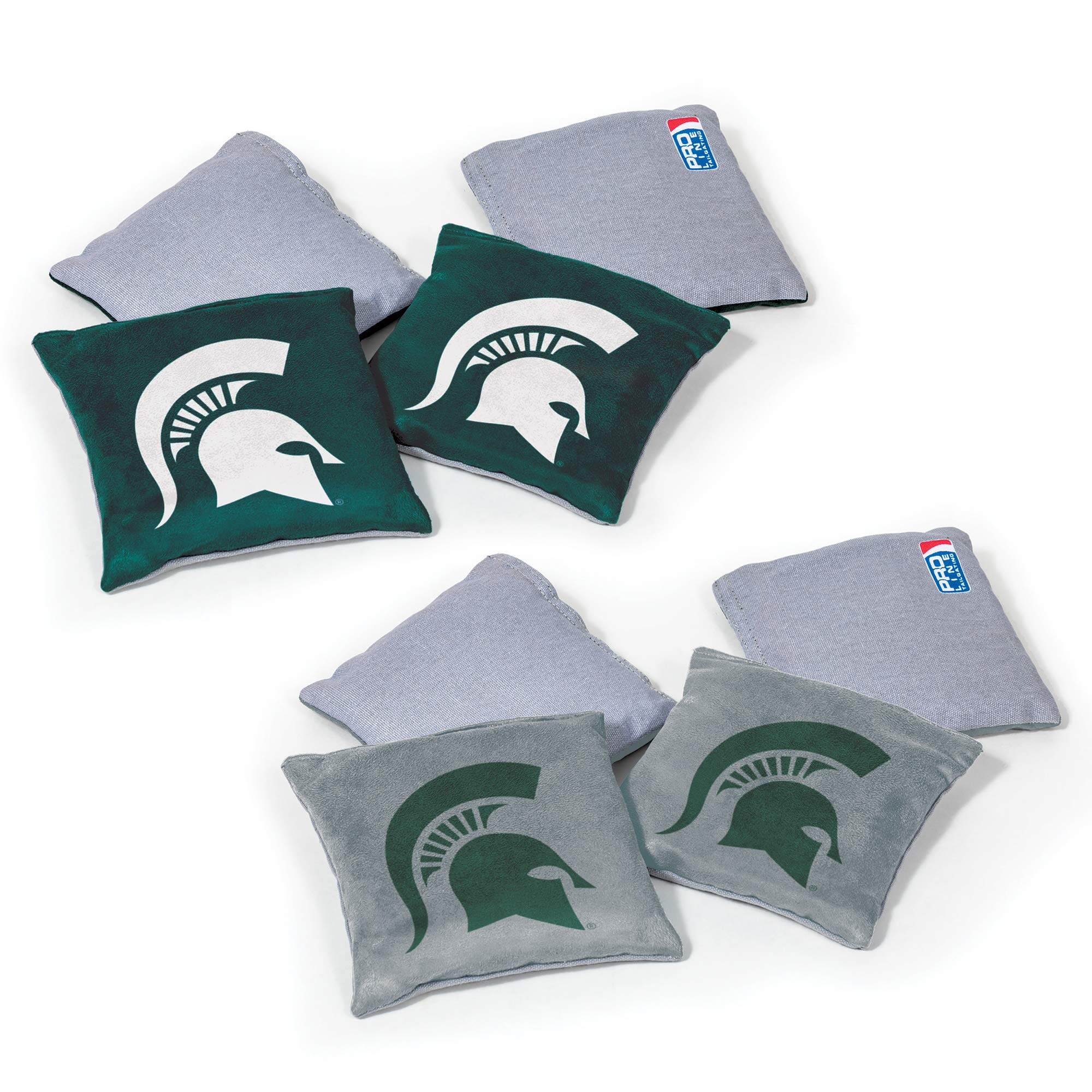 Wild Sports NCAA Michigan State Spartans 8pk Dual Sided Bean Bags, Team Color - Sports Collectibles, Sports Memorabilia, Sports Fan Shop, Sports Gifts