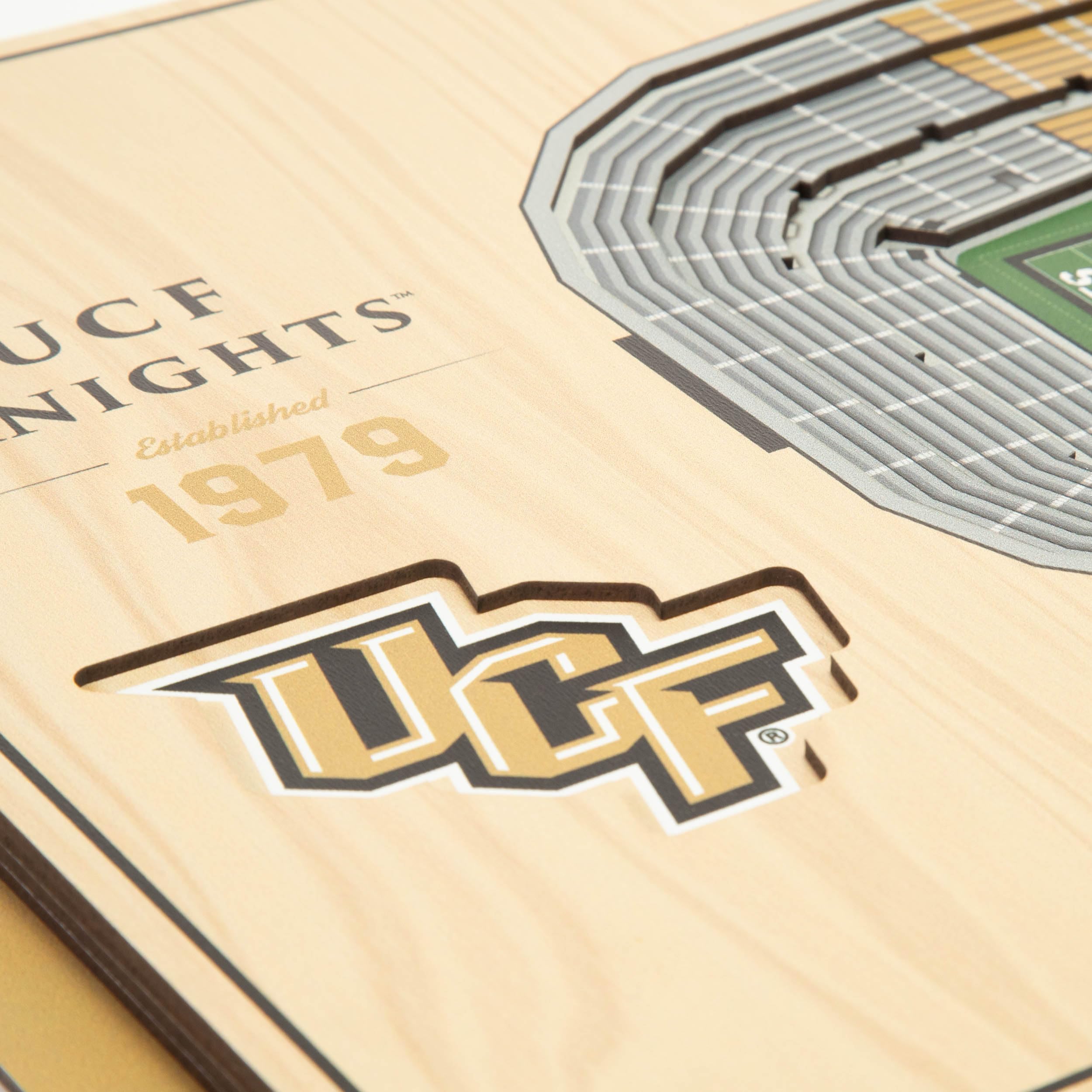 YouTheFan NCAA Central Florida Knights 5-Layer StadiumView 3D Wall Art - Sports Collectibles, Sports Memorabilia, Sports Fan Shop, Sports Gifts