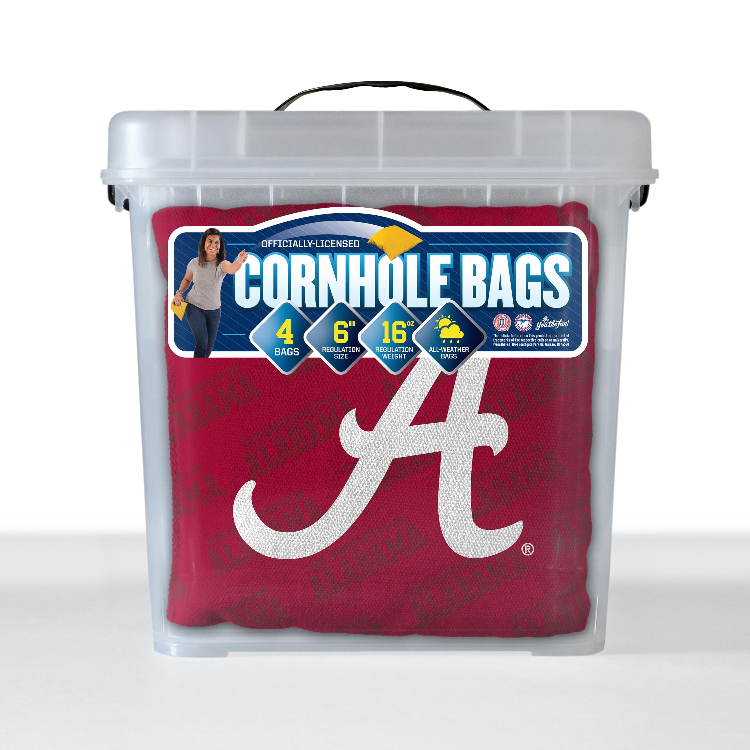 YouTheFan NCAA Alabama Crimson Tide Cornhole Bags - 4PK - Red - Sports Collectibles, Sports Memorabilia, Sports Fan Shop, Sports Gifts