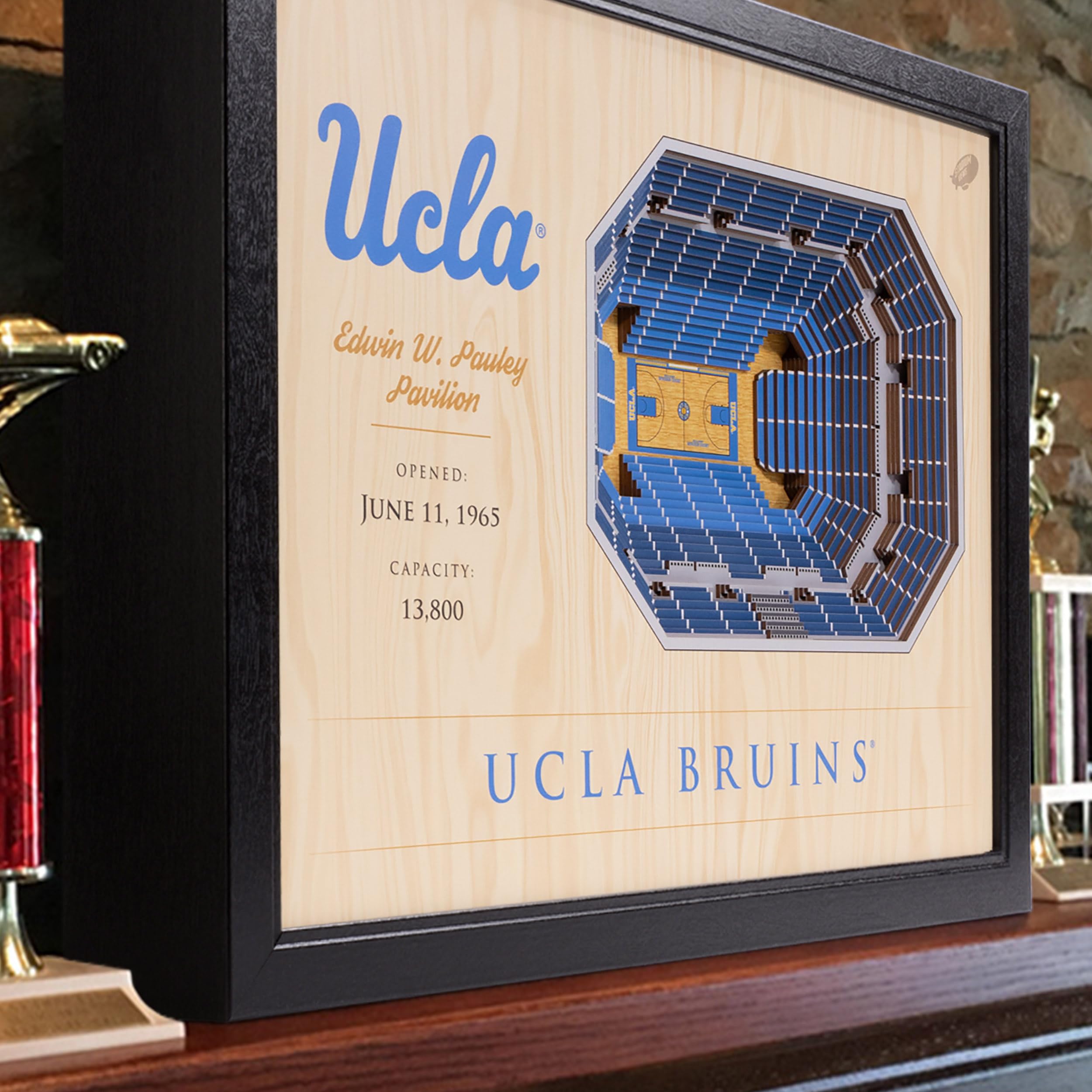 YouTheFan NCAA UCLA Bruins 25-Layer StadiumViews 3D Wall Art - Pauley Pavilion - Sports Collectibles, Sports Memorabilia, Sports Fan Shop, Sports Gifts