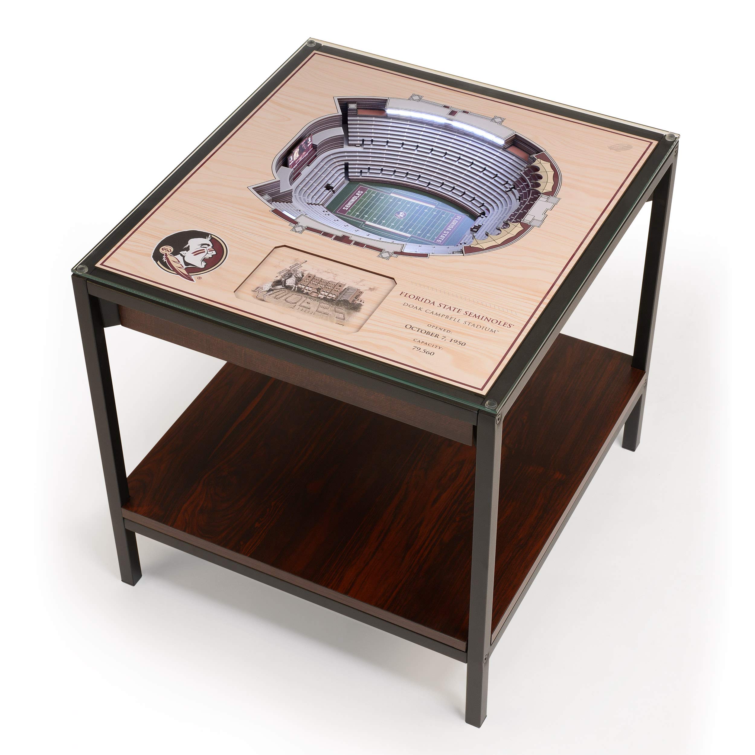 YouTheFan NCAA Florida State Seminoles 25-Layer StadiumViews Lighted End Table - Doak Campbell Stadium - Sports Collectibles, Sports Memorabilia, Sports Fan Shop, Sports Gifts