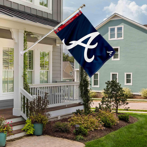 WinCraft Atlanta Braves Printed Header Flag 3x5 Banner - Sports Collectibles, Sports Memorabilia, Sports Fan Shop, Sports Gifts
