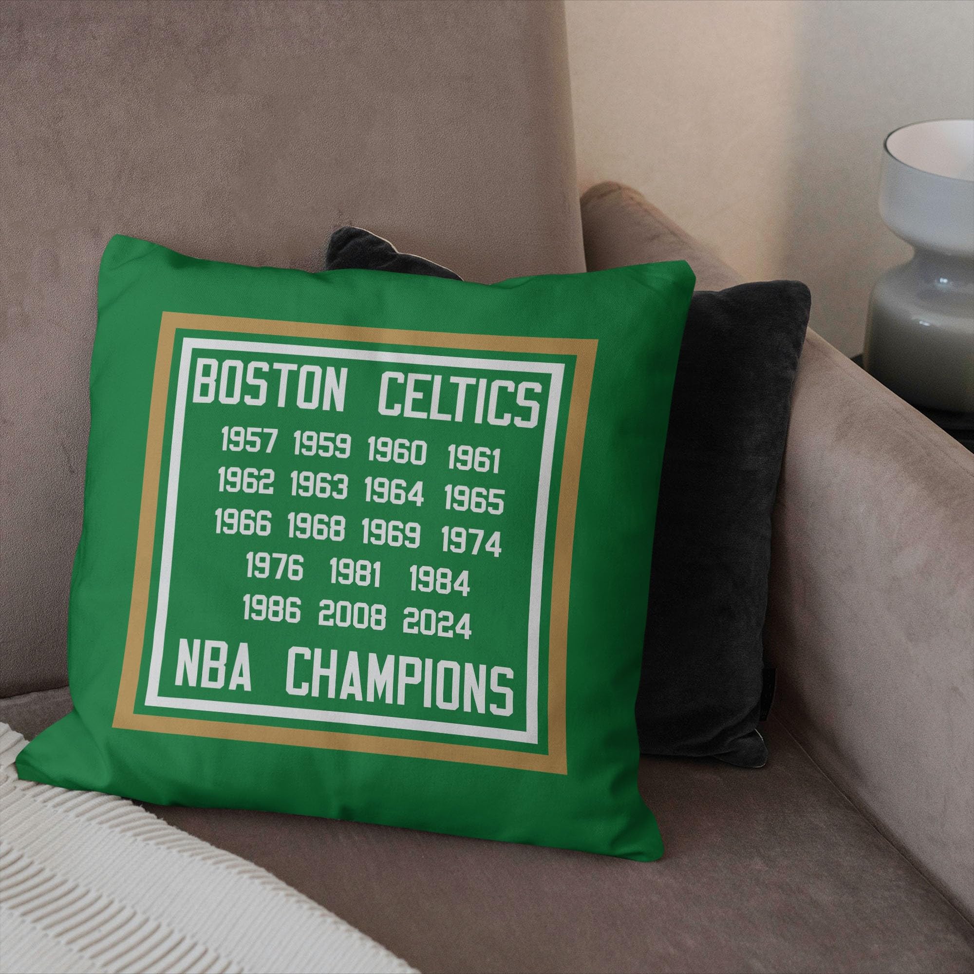 Northwest NBA Boston Celtics NBA Champions 2024 Pillow, 18" x 18", Historic - Sports Collectibles, Sports Memorabilia, Sports Fan Shop, Sports Gifts