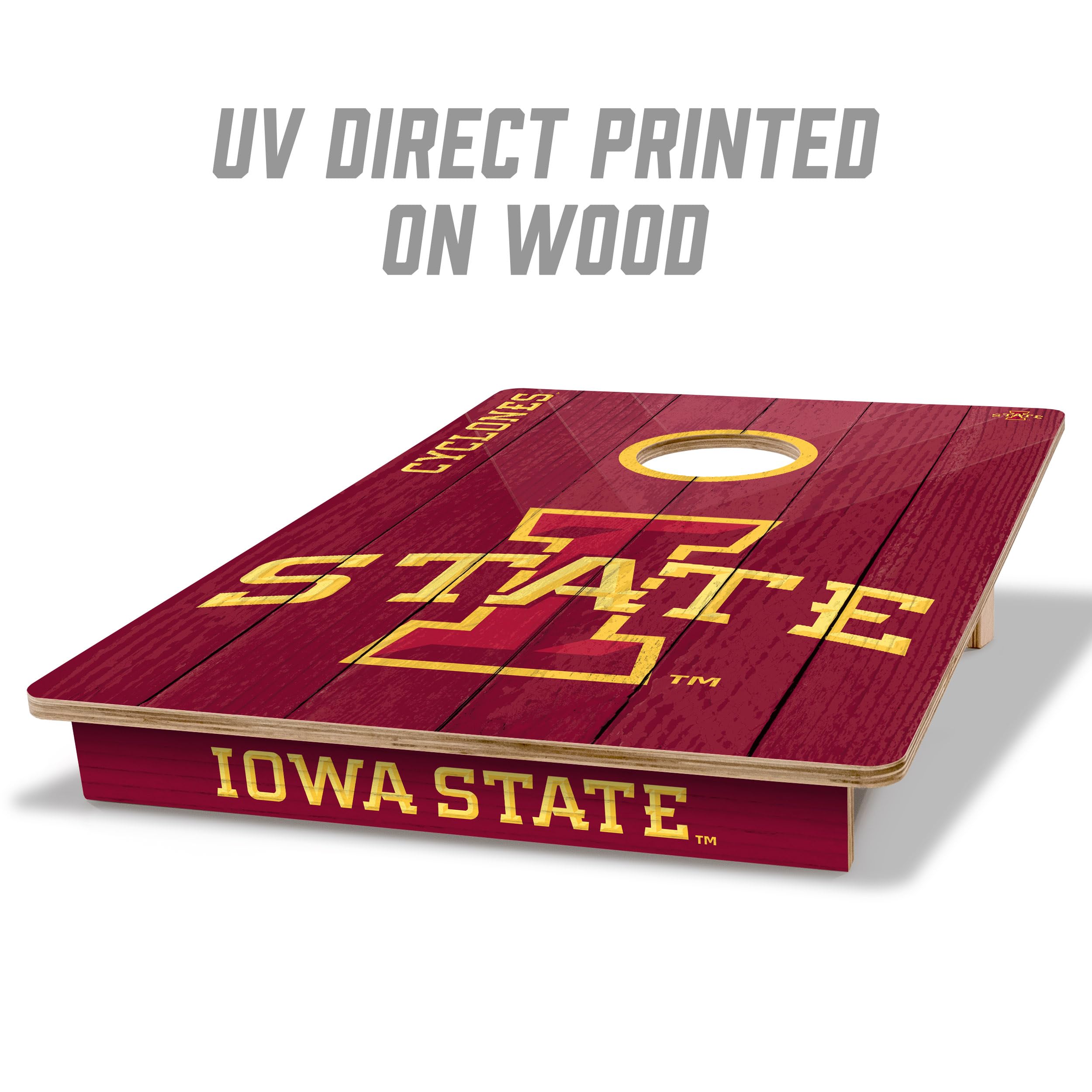 YouTheFan NCAA Iowa State Cyclones 2’ x 3’ Wood Cornhole Game with Logo Bags - Sports Collectibles, Sports Memorabilia, Sports Fan Shop, Sports Gifts