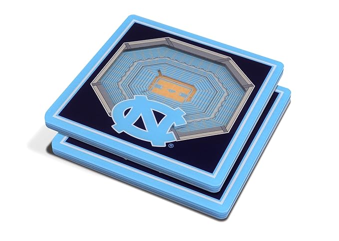 NCAA North Carolina Tar Heels 3D StadiumViews Coasters - Sports Collectibles, Sports Memorabilia, Sports Fan Shop, Sports Gifts