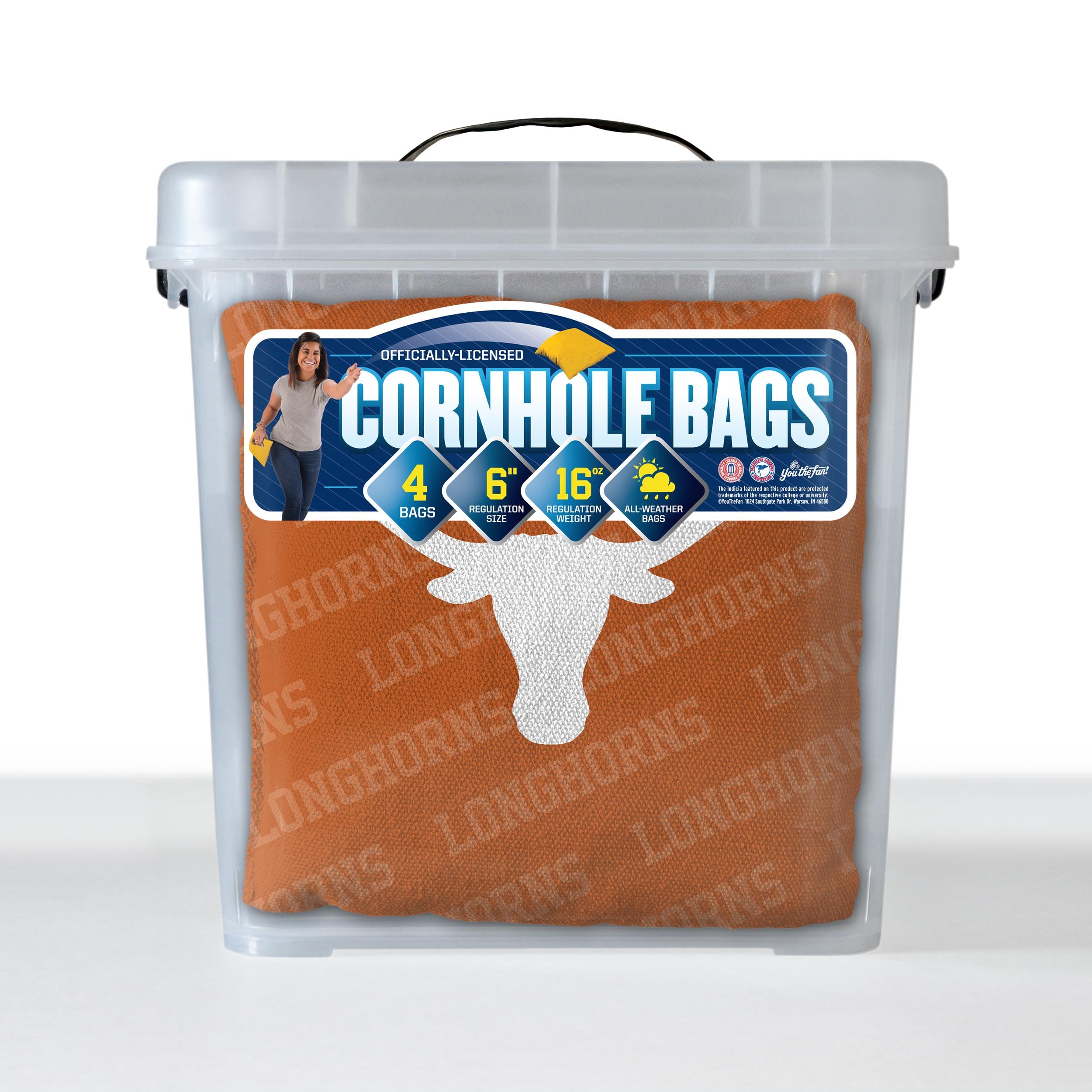YouTheFan NCAA Texas Longhorns Cornhole Bags - 4PK - Orange - Sports Collectibles, Sports Memorabilia, Sports Fan Shop, Sports Gifts