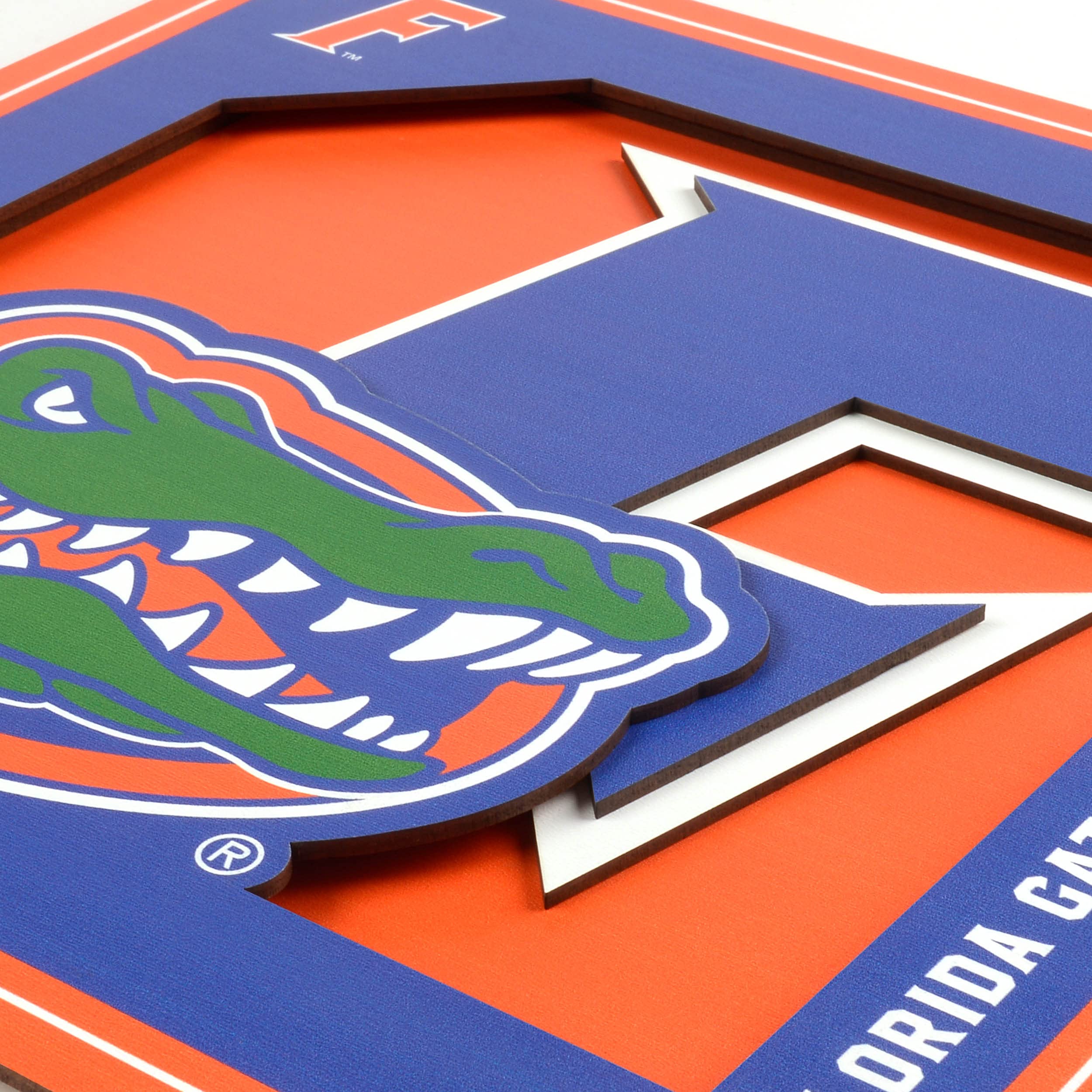 YouTheFan NCAA Florida Gators 3D Logo Series Wall Art - 12x12 - Sports Collectibles, Sports Memorabilia, Sports Fan Shop, Sports Gifts