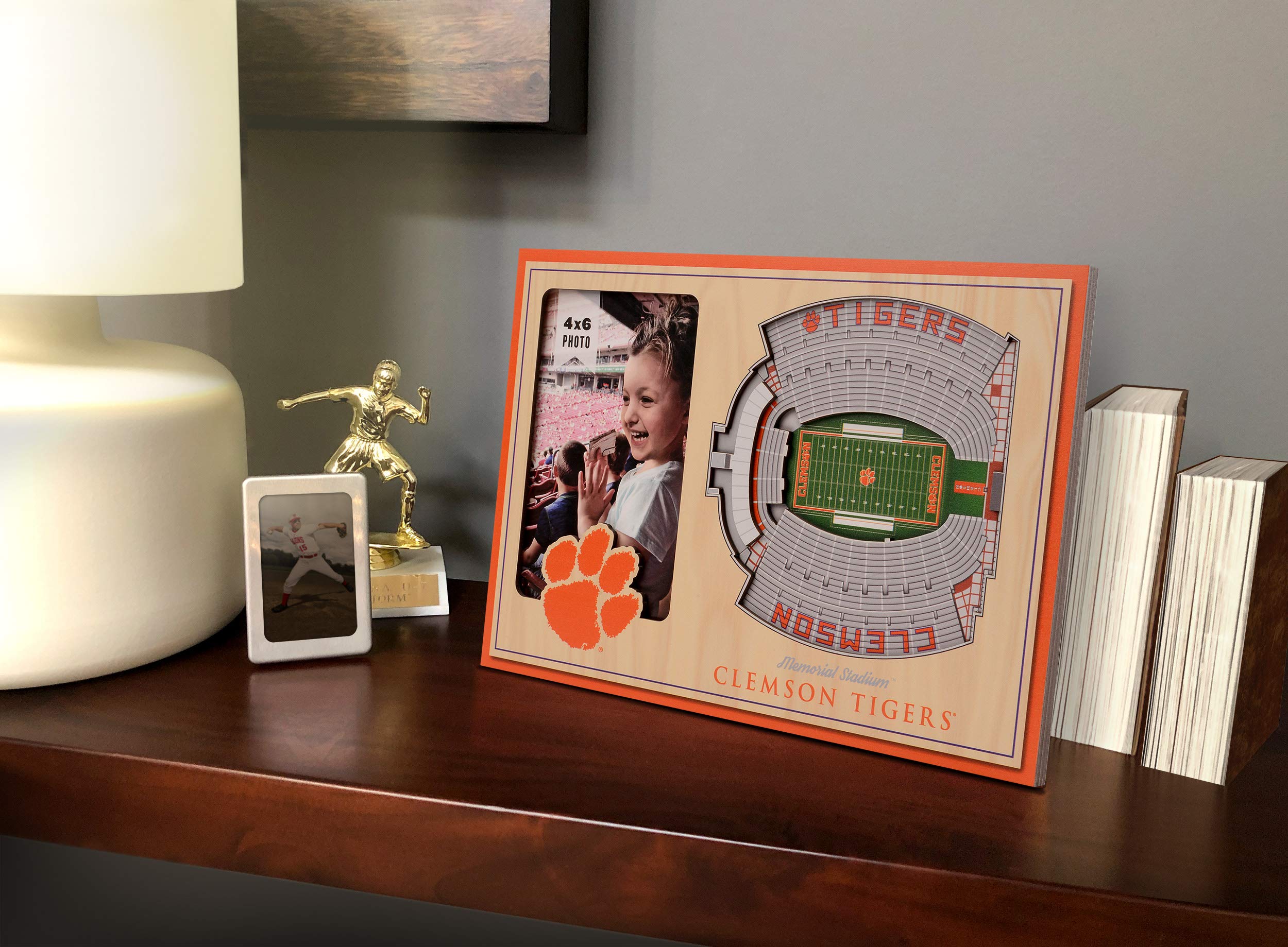YouTheFan NCAA Clemson Tigers 3D StadiumView Picture Frame - Memorial Stadium 12" x 8" - Sports Collectibles, Sports Memorabilia, Sports Fan Shop, Sports Gifts