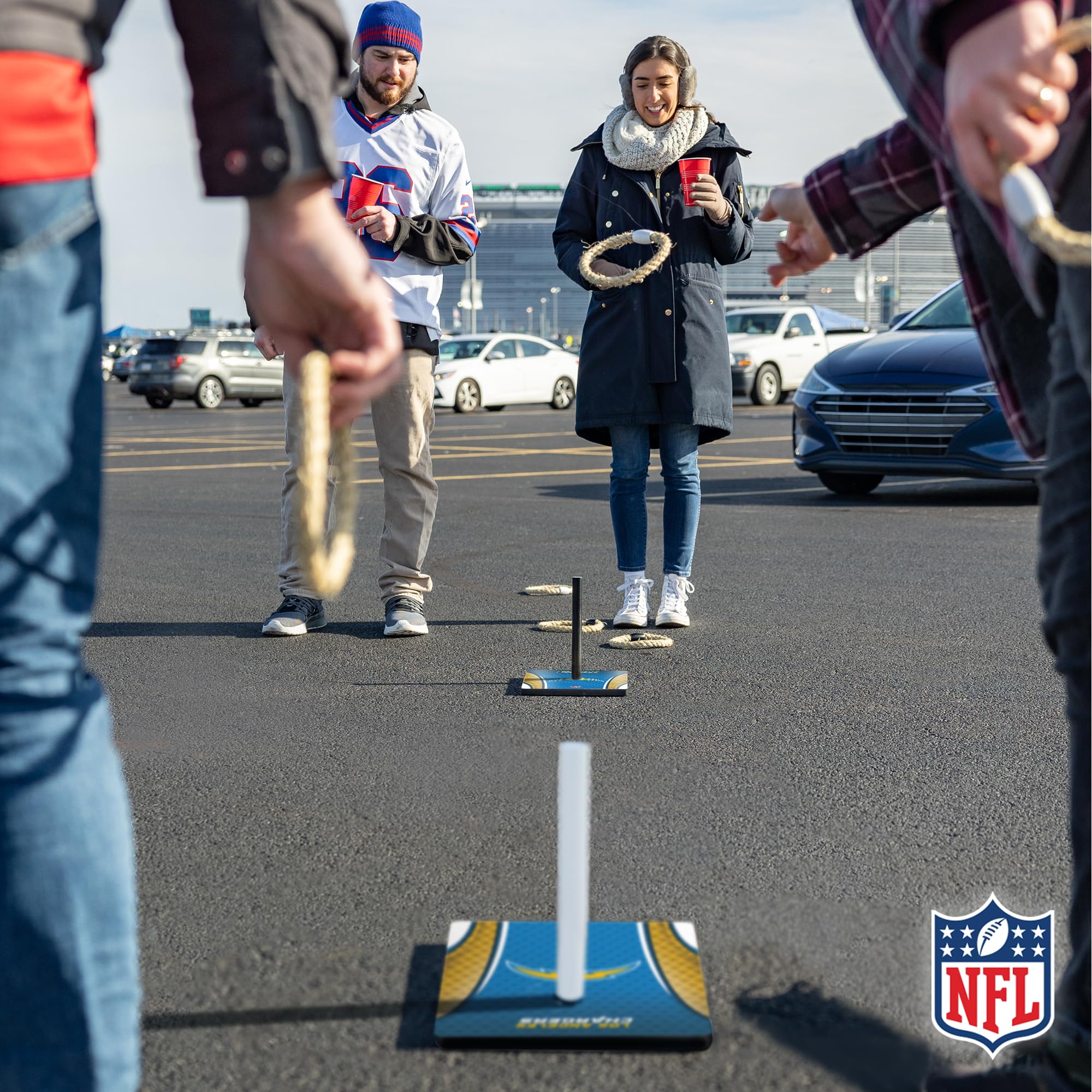 Wild Sports NFL Quoits Set with Direct Print HD Team Graphics – Tailgate Ring Toss Game – Great Gift for Any Football Fan! Ring Toss Family Outdoor Games for The Beach, BBQ, or Tailgate Party - Sports Collectibles, Sports Memorabilia, Sports Fan Shop, Sports Gifts
