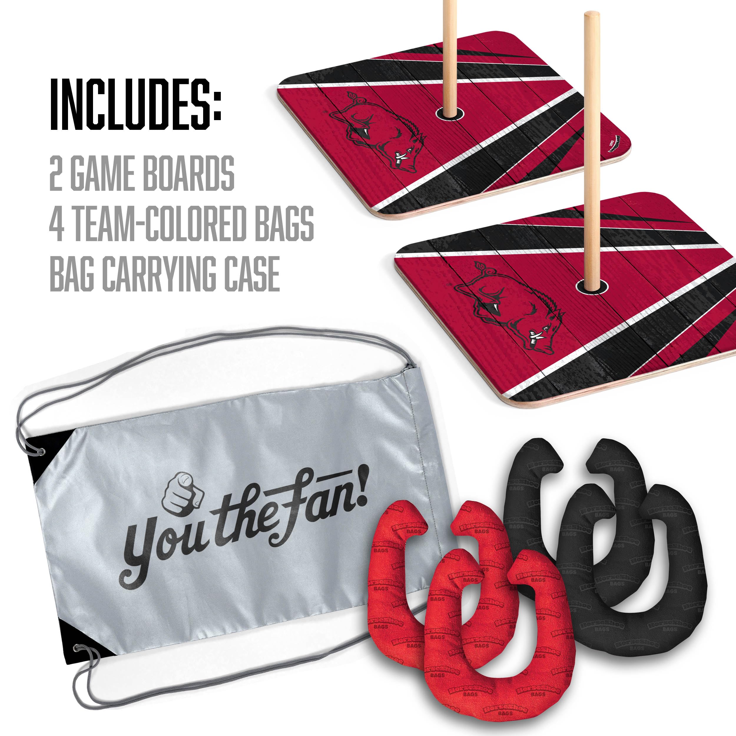 YouTheFan NCAA Arkansas Razorbacks Horseshoe Bags - Sports Collectibles, Sports Memorabilia, Sports Fan Shop, Sports Gifts