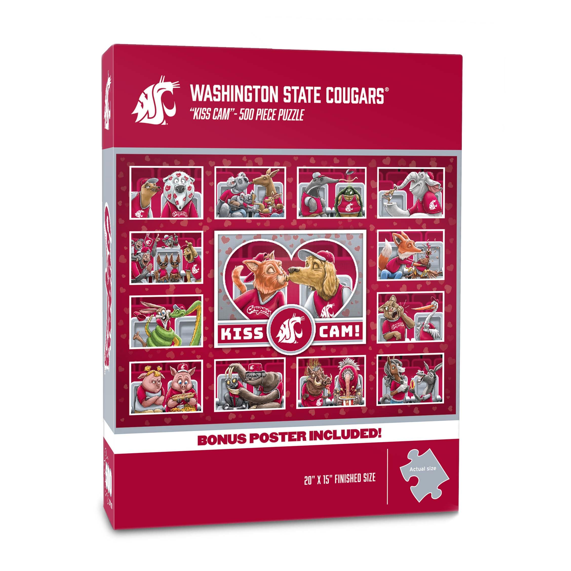 YouTheFan NCAA Washington State Cougars Kiss Cam 500pc Puzzle - Sports Gifts, Sports Memorabilia, Sports Collectibles, Fan Shop