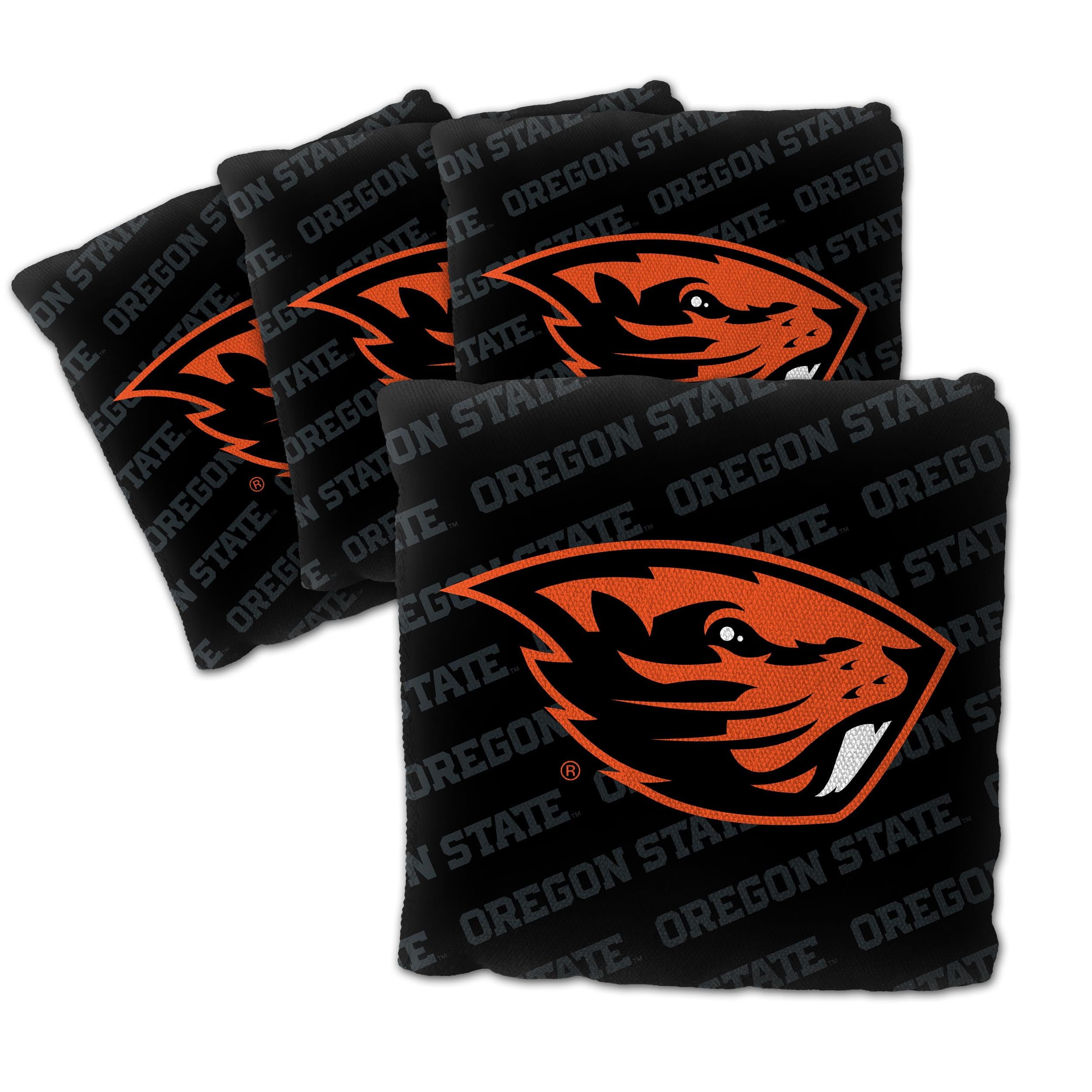 YouTheFan NCAA Oregon State Beavers Cornhole Bags - 4PK - Black - Sports Collectibles, Sports Memorabilia, Sports Fan Shop, Sports Gifts