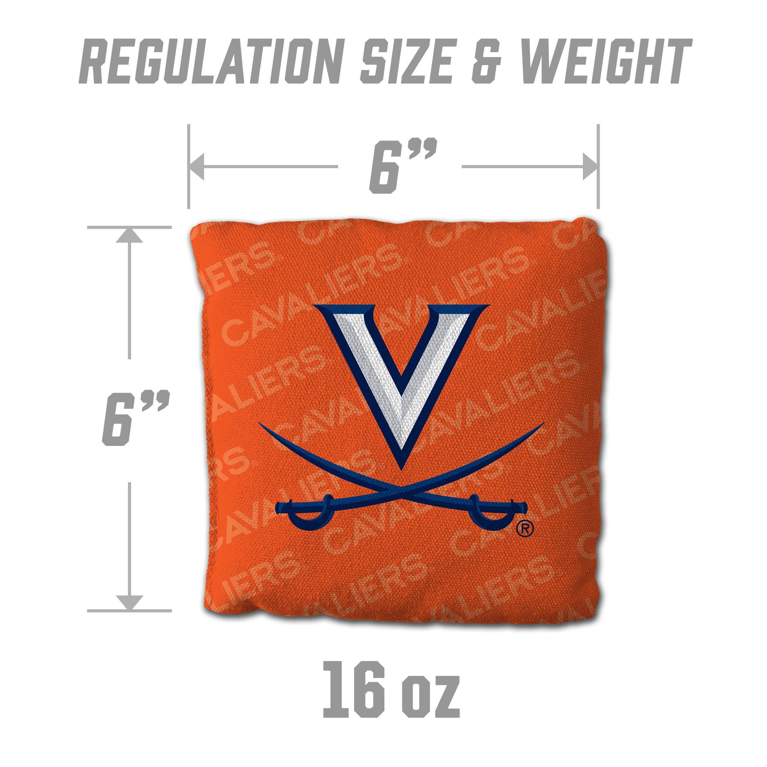 YouTheFan NCAA Virginia Cavaliers Cornhole Bags - 4PK - Orange - Sports Collectibles, Sports Memorabilia, Sports Fan Shop, Sports Gifts