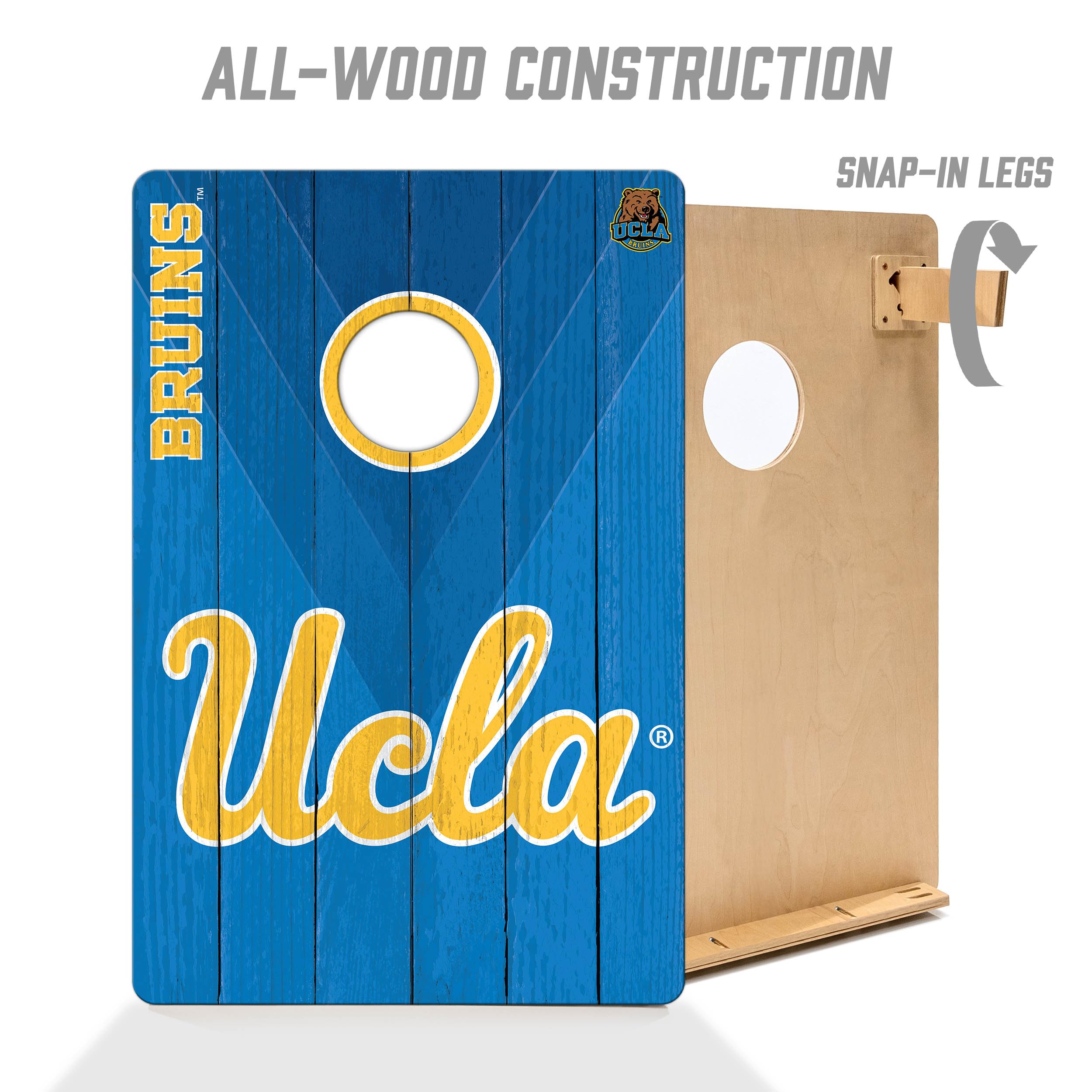 YouTheFan NCAA UCLA Bruins 2’ x 3’ Wood Cornhole Game with Logo Bags - Sports Collectibles, Sports Memorabilia, Sports Fan Shop, Sports Gifts