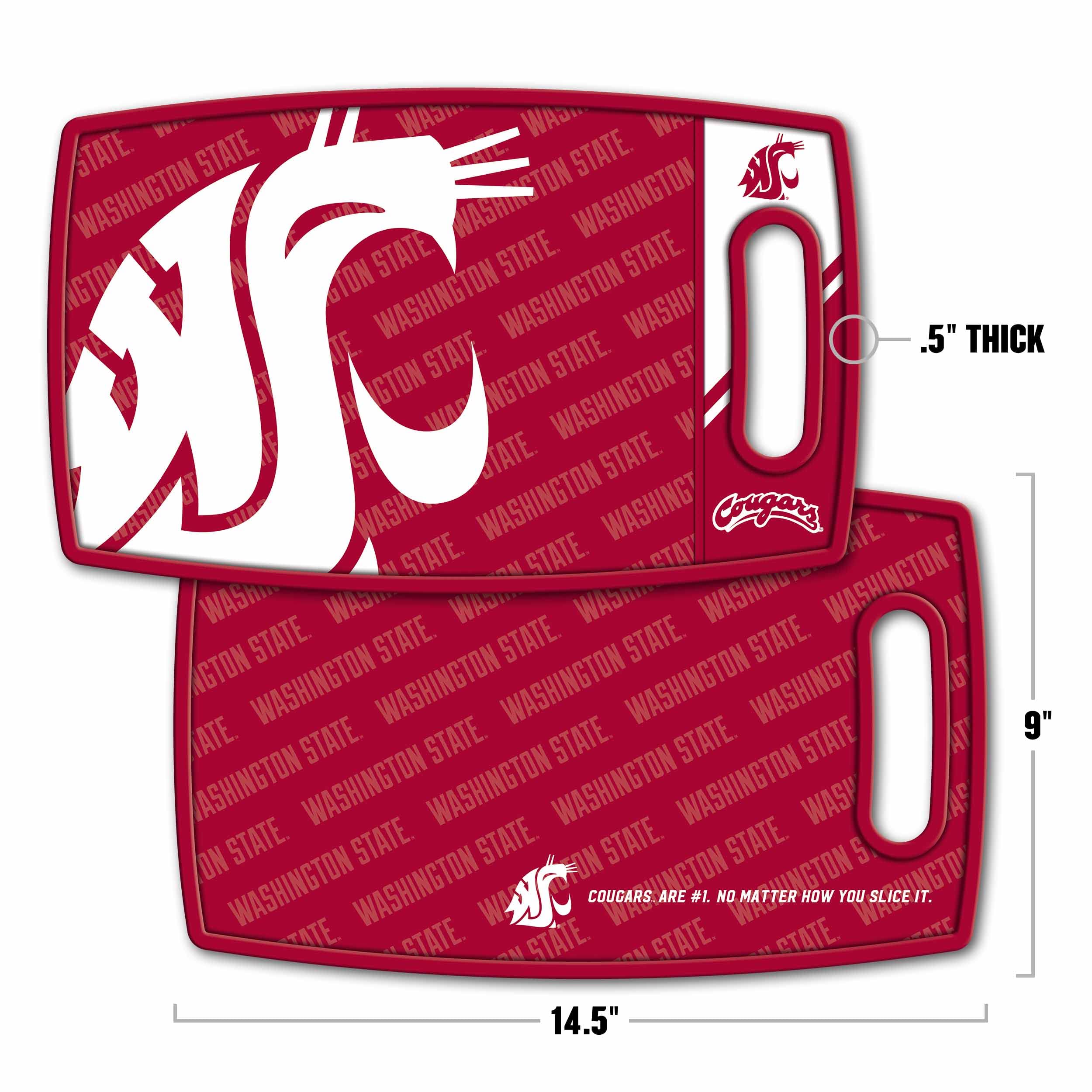 YouTheFan NCAA Washington State Cougars Logo Series Cutting Board - Sports Collectibles, Sports Memorabilia, Sports Fan Shop, Sports Gifts