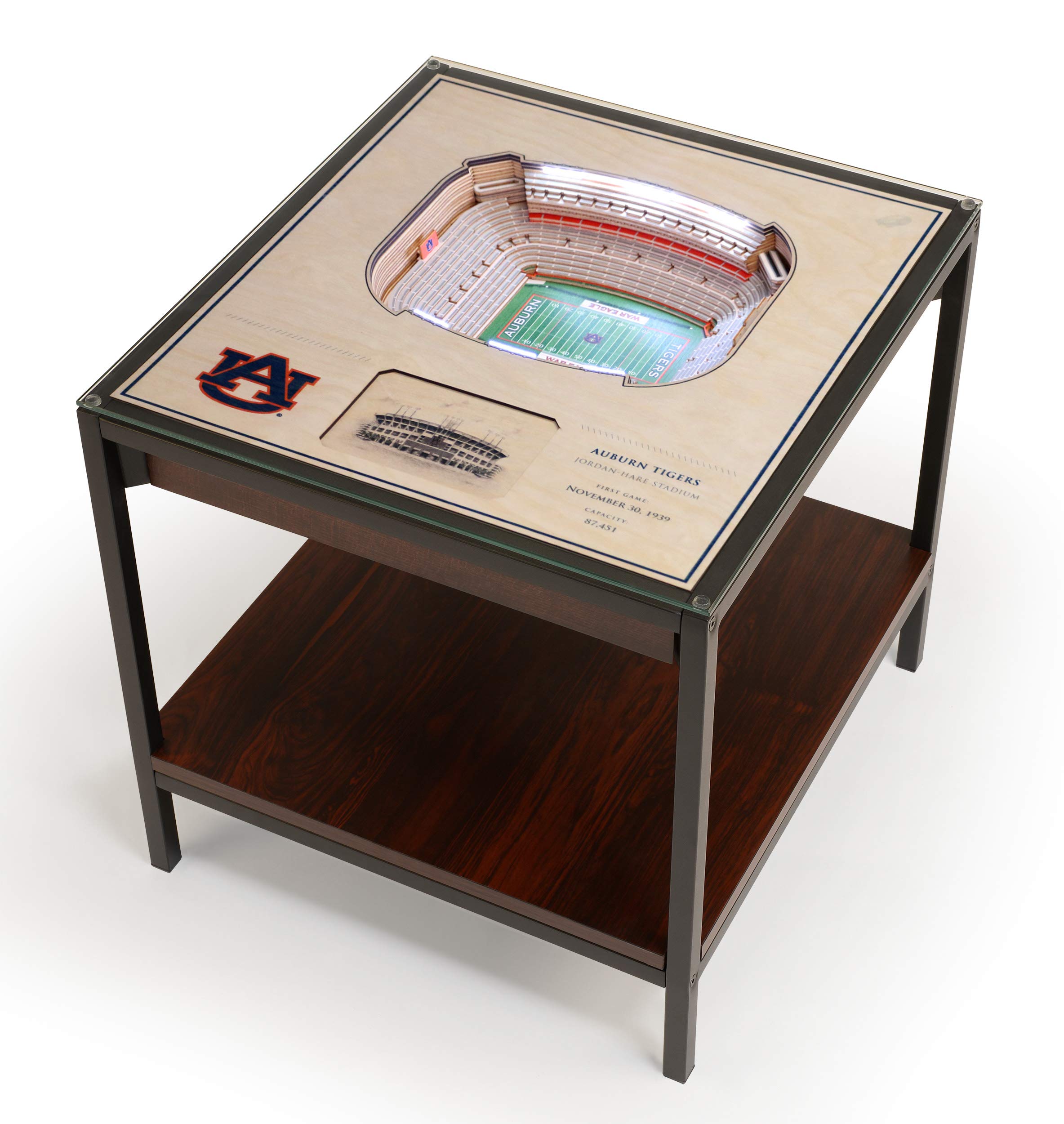 YouTheFan NCAA Auburn Tigers 25-Layer StadiumViews Lighted End Table - Jordan-Hare Stadium - Sports Collectibles, Sports Memorabilia, Sports Fan Shop, Sports Gifts