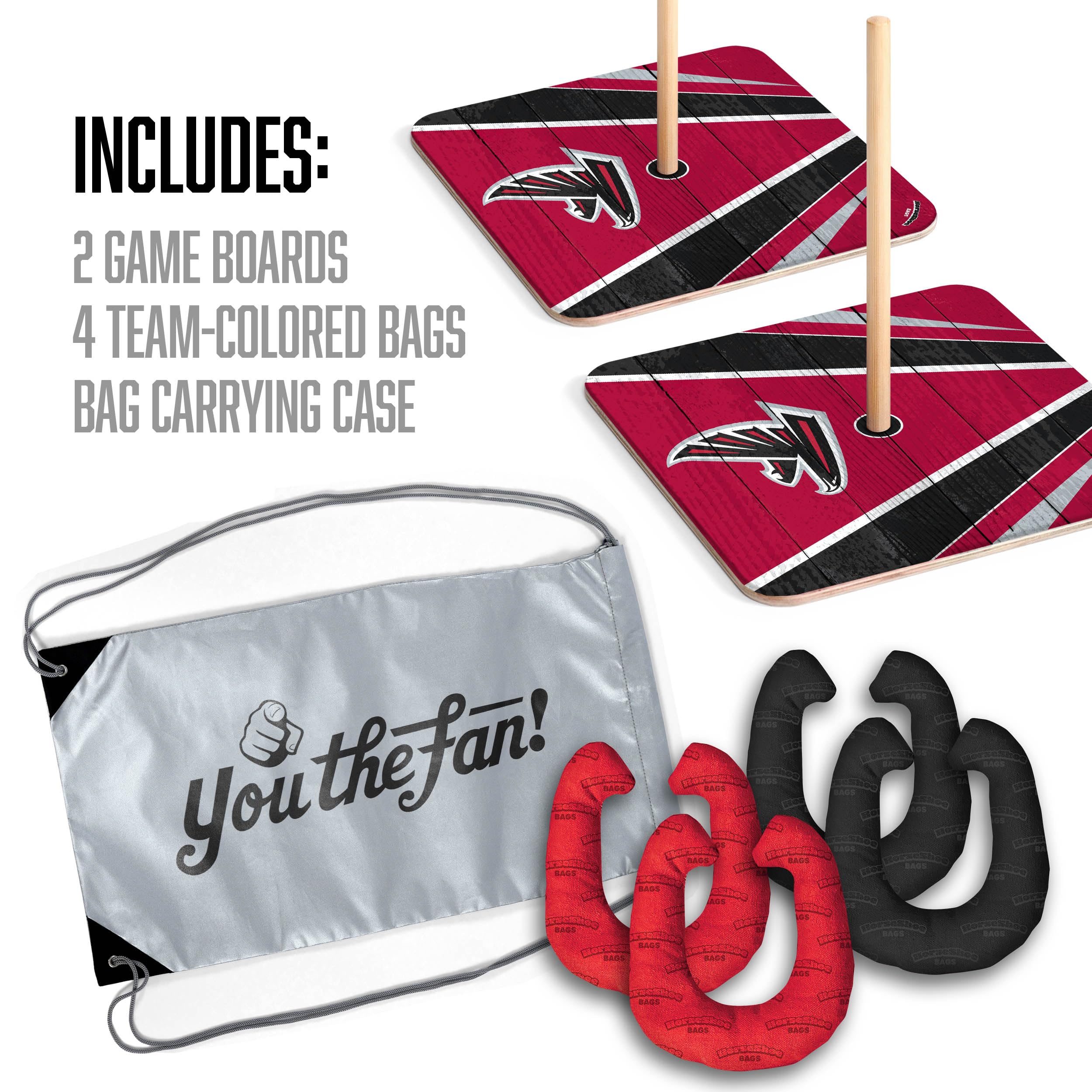 YouTheFan NFL Atlanta Falcons Horseshoe Bags Game - Sports Collectibles, Sports Memorabilia, Sports Fan Shop, Sports Gifts