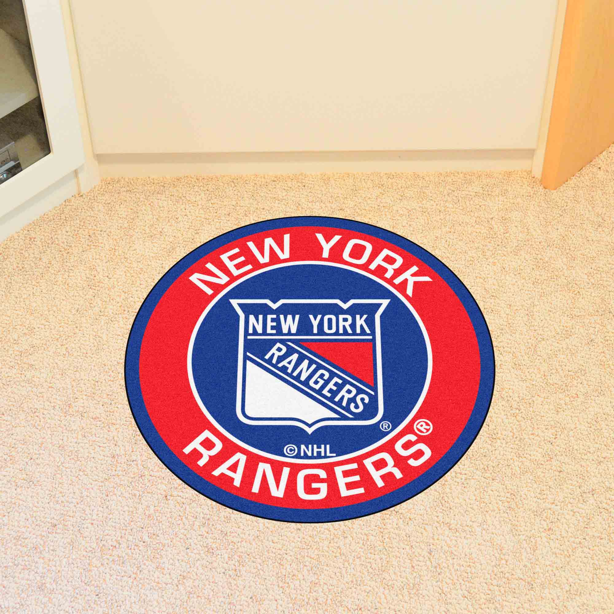 NHL - New York Rangers Roundel Mat - Sports Gifts, Sports Memorabilia, Sports Collectibles, Fan Shop