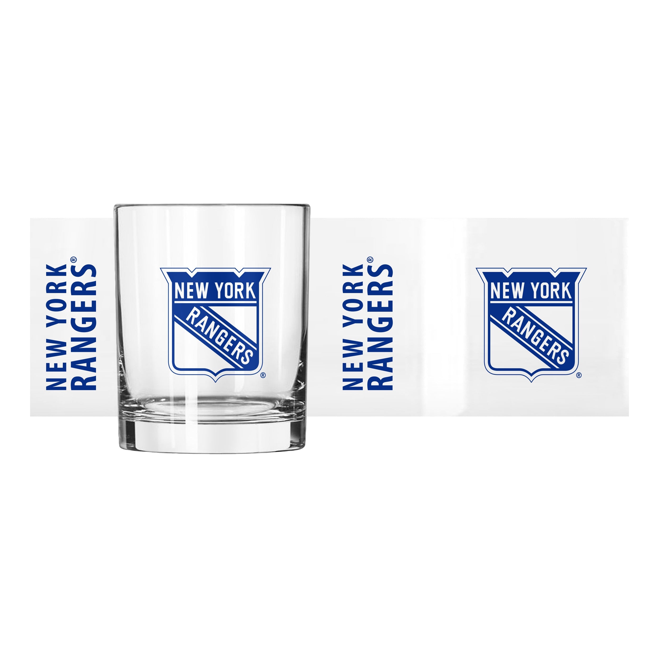 New York Rangers 14oz Gameday Rocks Glass - Sports Gifts, Sports Memorabilia, Sports Collectibles, Fan Shop
