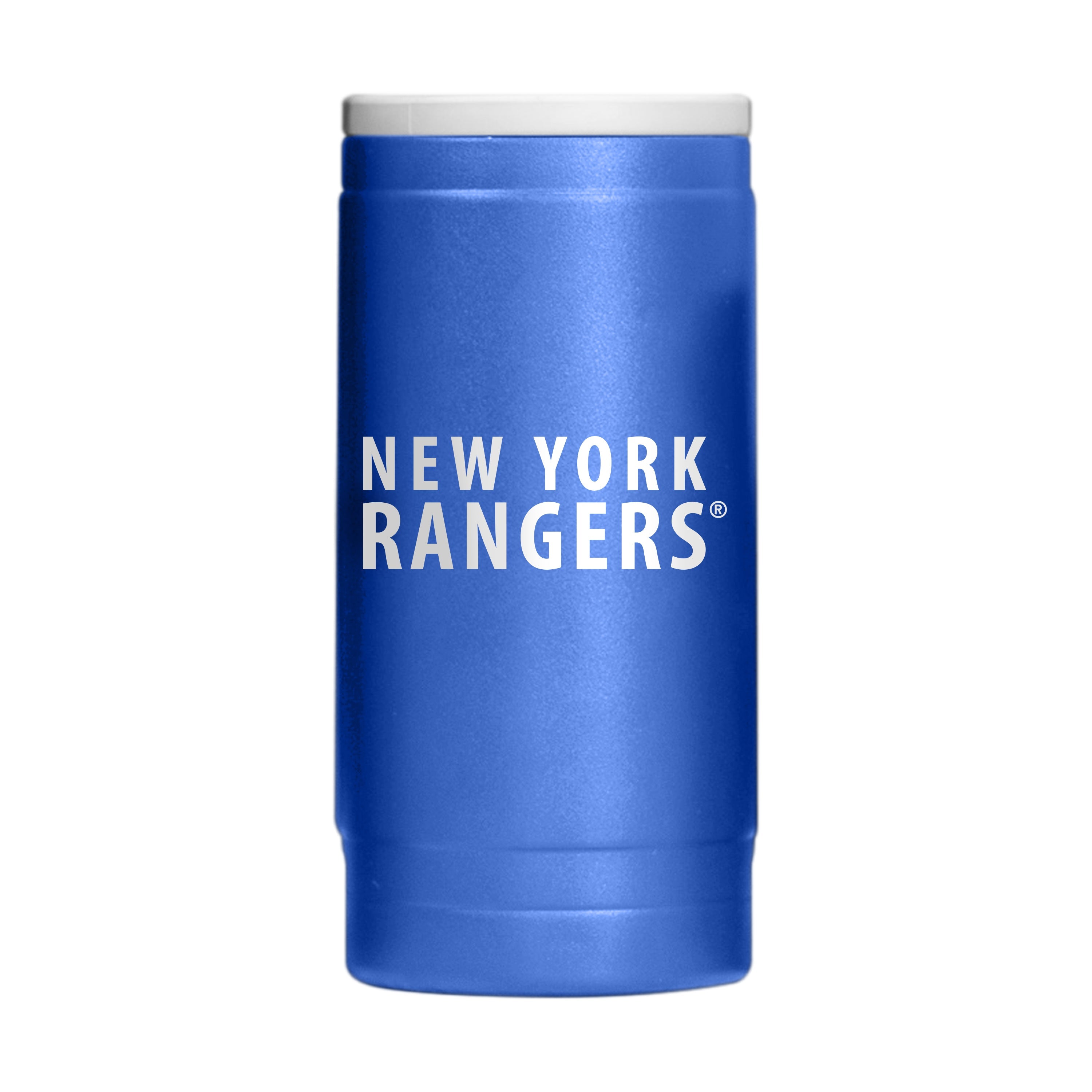 New York Rangers 12oz Flipside Powder Coat Slim Can Coolie - Sports Gifts, Sports Memorabilia, Sports Collectibles, Fan Shop