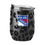 New York Rangers Leopard 16oz Black Powder Coat Curved Beverage