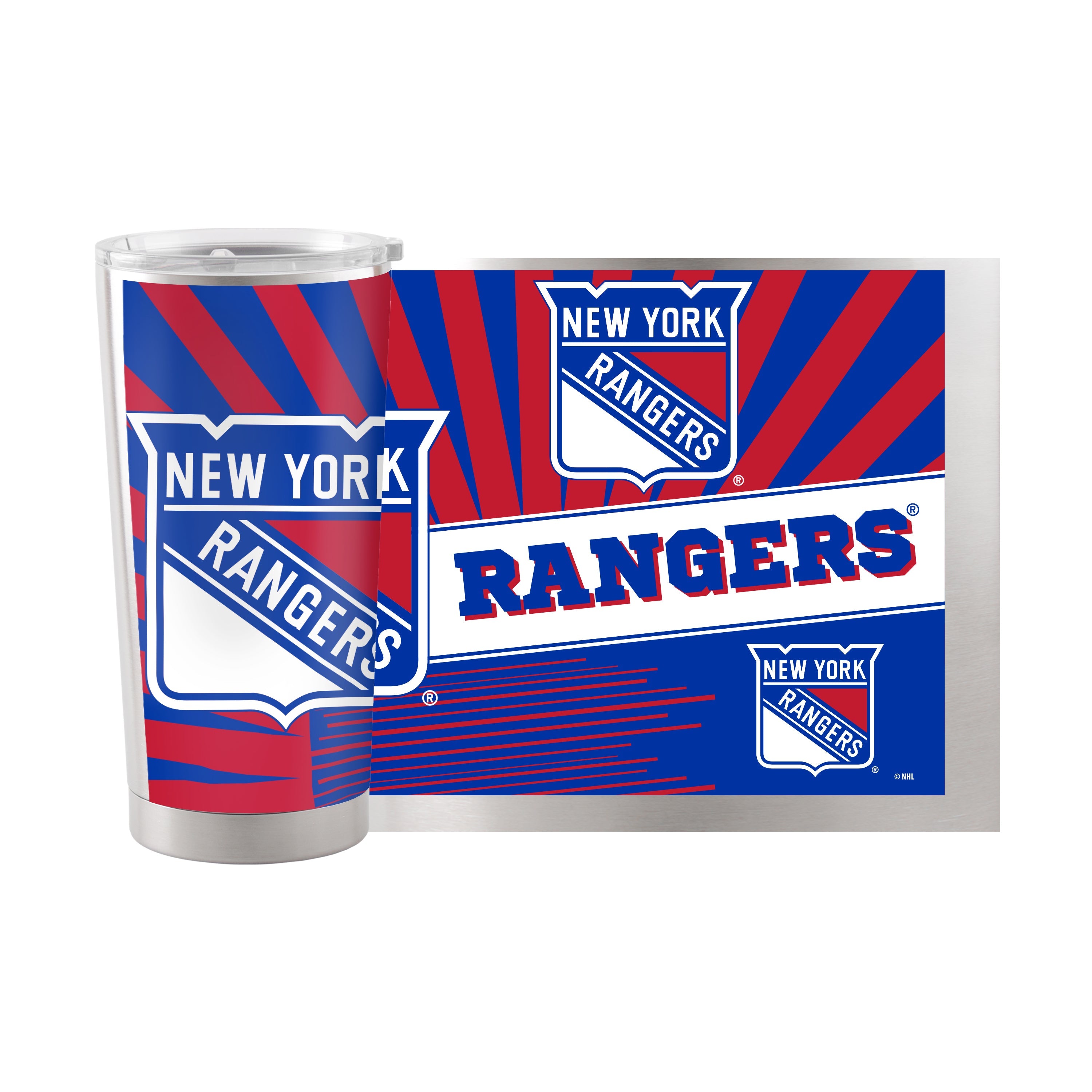 New York Rangers 20oz Mascot Stainless Steel Tumbler - Sports Gifts, Sports Memorabilia, Sports Collectibles, Fan Shop