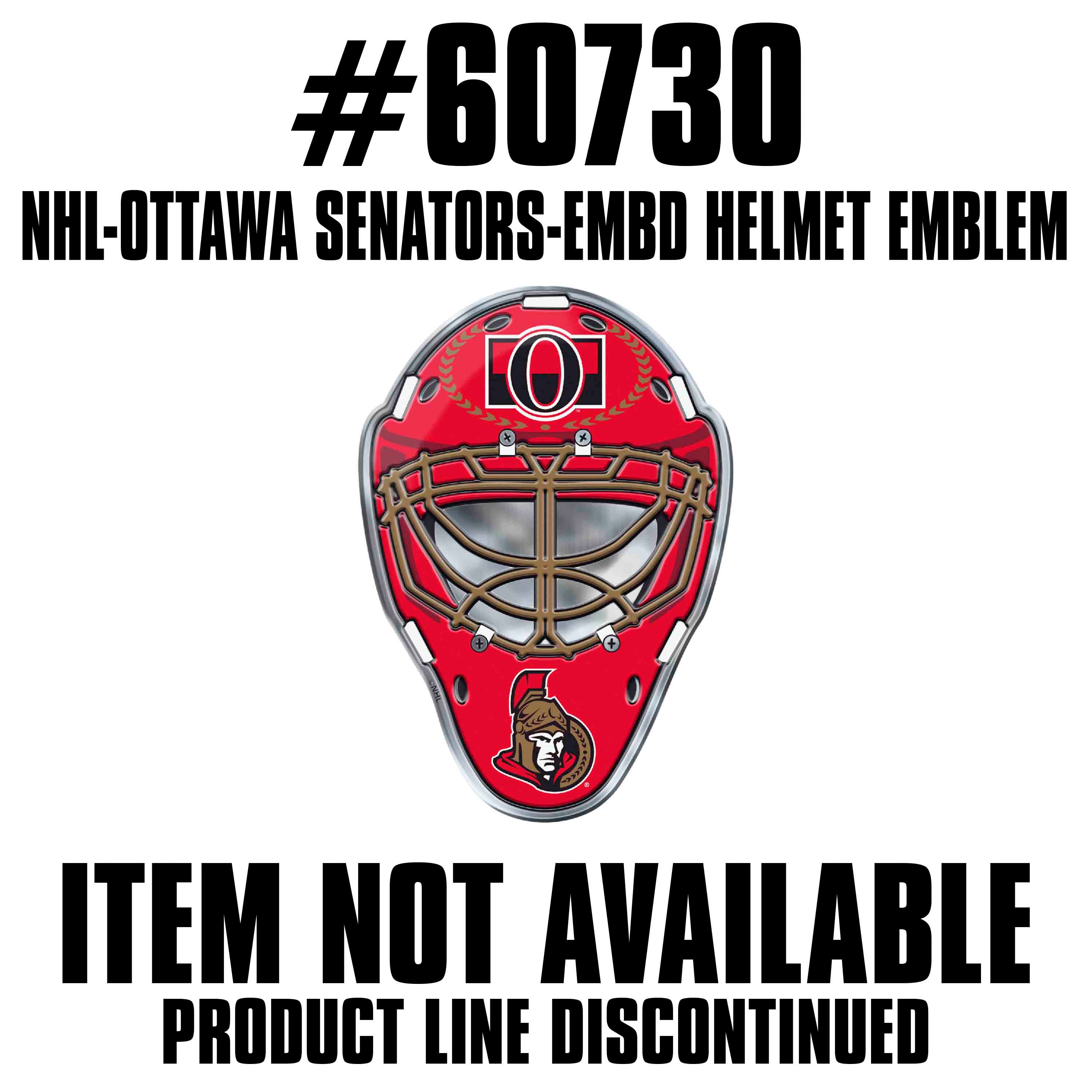 NHL - Ottawa Senators Embossed Helmet Emblem