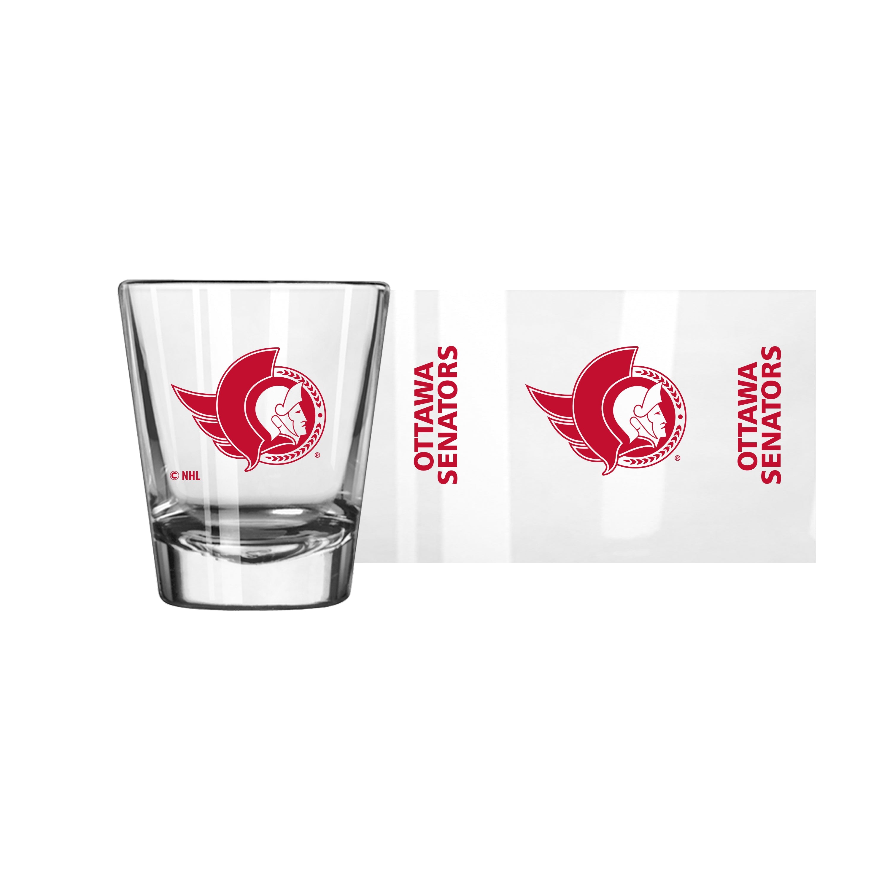 Ottawa Senators 2oz Gameday Shot Glass - Sports Gifts, Sports Memorabilia, Sports Collectibles, Fan Shop