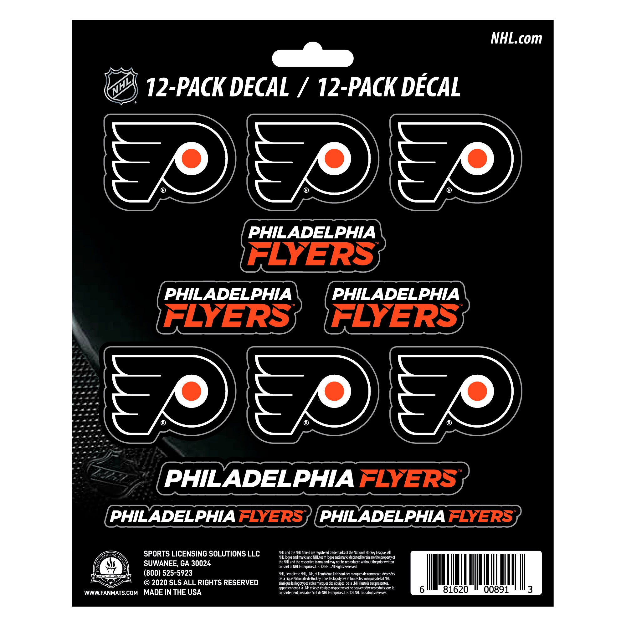 NHL - Philadelphia Flyers Mini Decal 12-pk