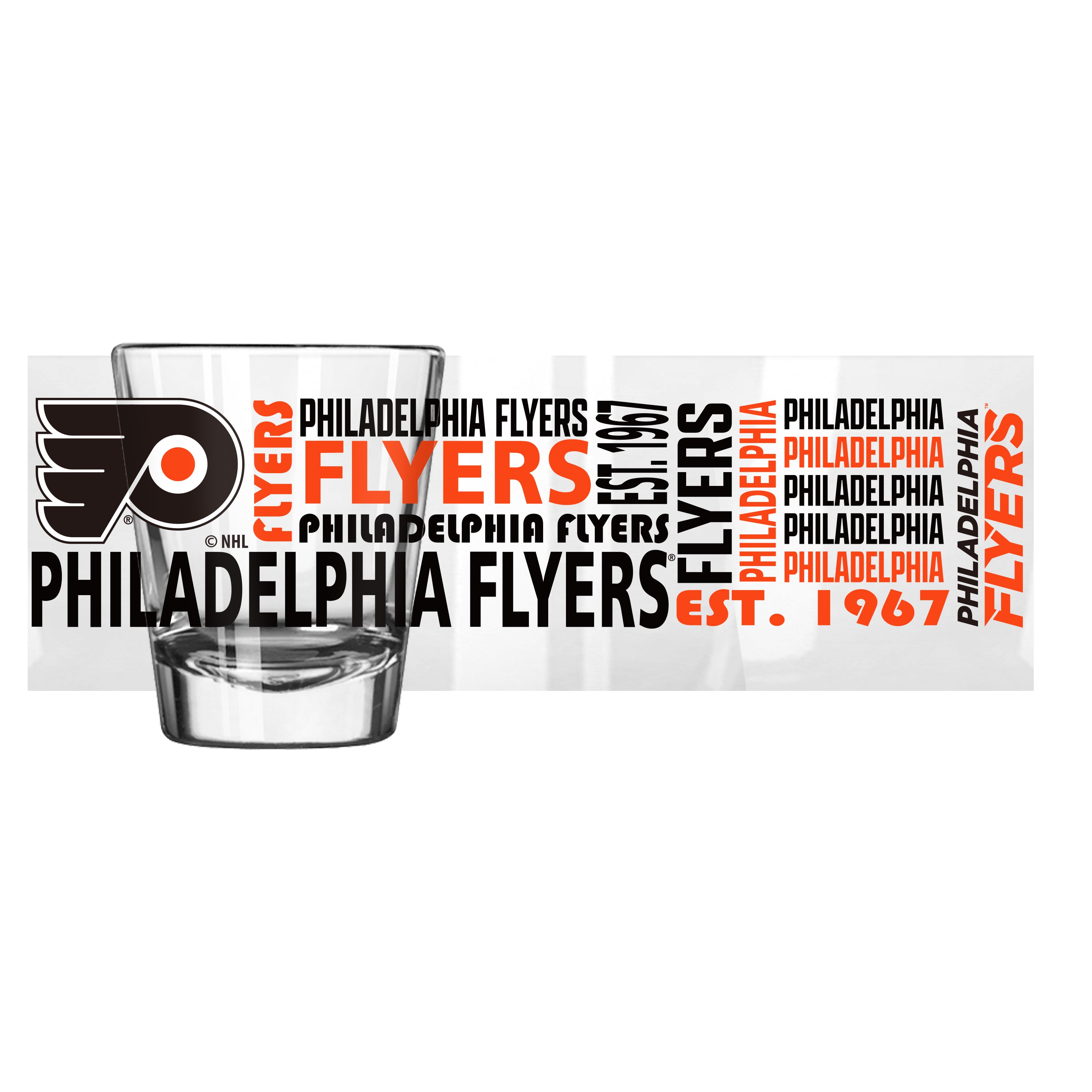 Philadelphia Flyers 2oz Spirit Shot Glass - Sports Gifts, Sports Memorabilia, Sports Collectibles, Fan Shop