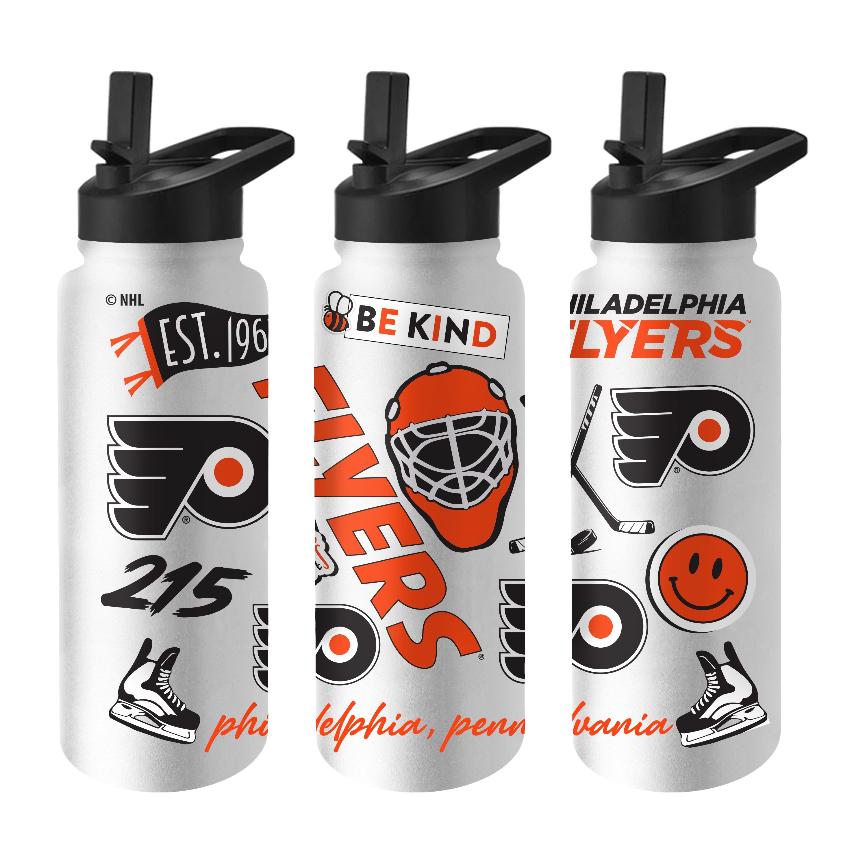 Philadelphia Flyers 34oz Native Quencher Bottle - Sports Gifts, Sports Memorabilia, Sports Collectibles, Fan Shop