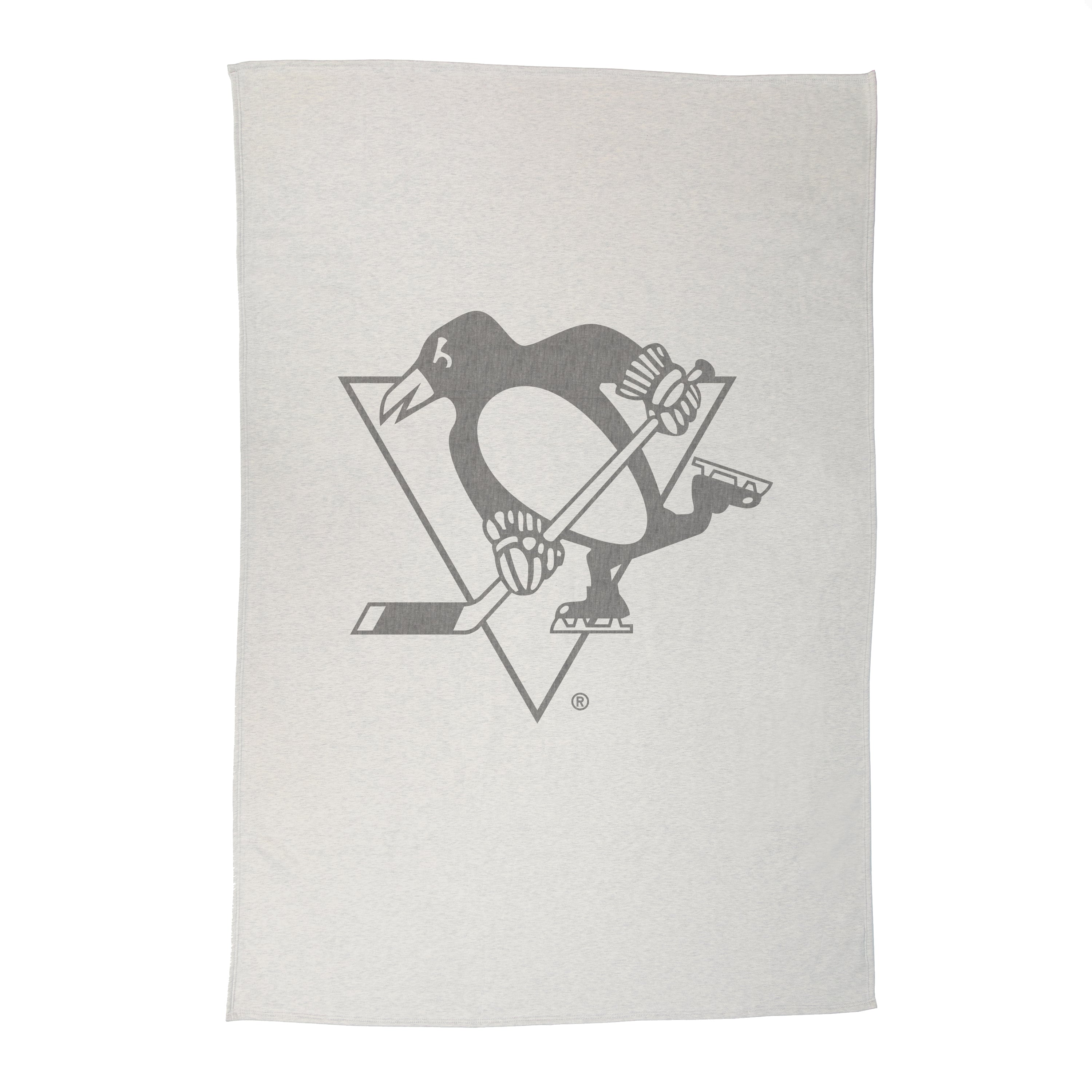 Pittsburgh Penguins Oversized Logo Sublimated Sweatshirt Blanket