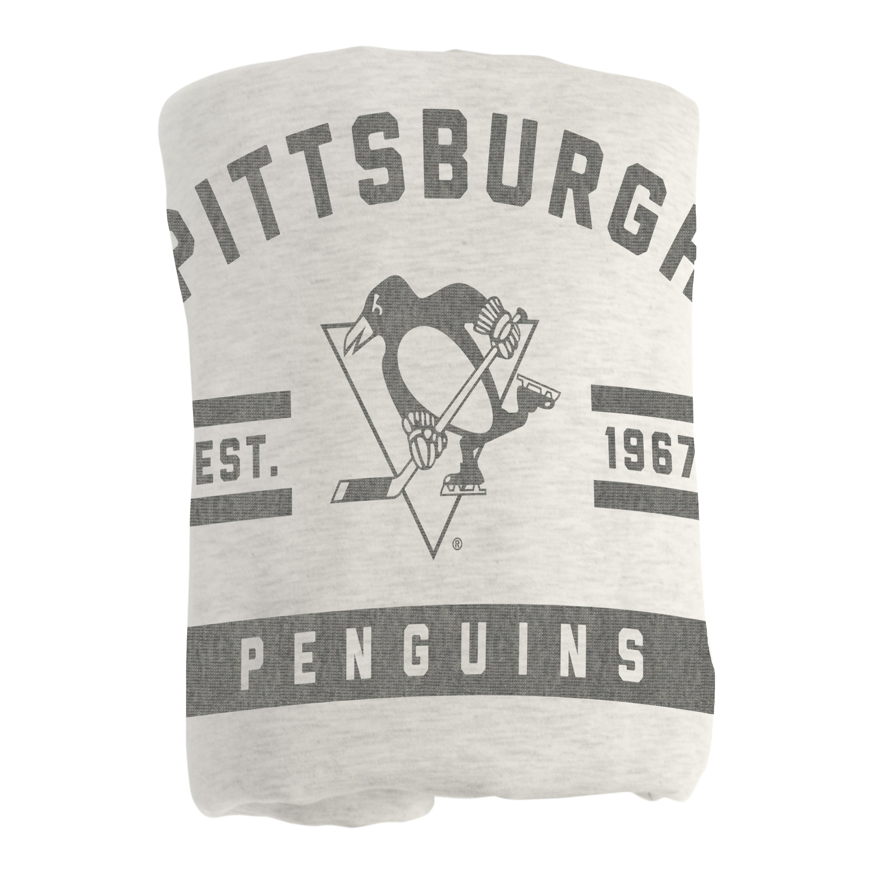 Pittsburgh Penguins Oatmeal Sweatshirt Blanket - Sports Gifts, Sports Memorabilia, Sports Collectibles, Fan Shop